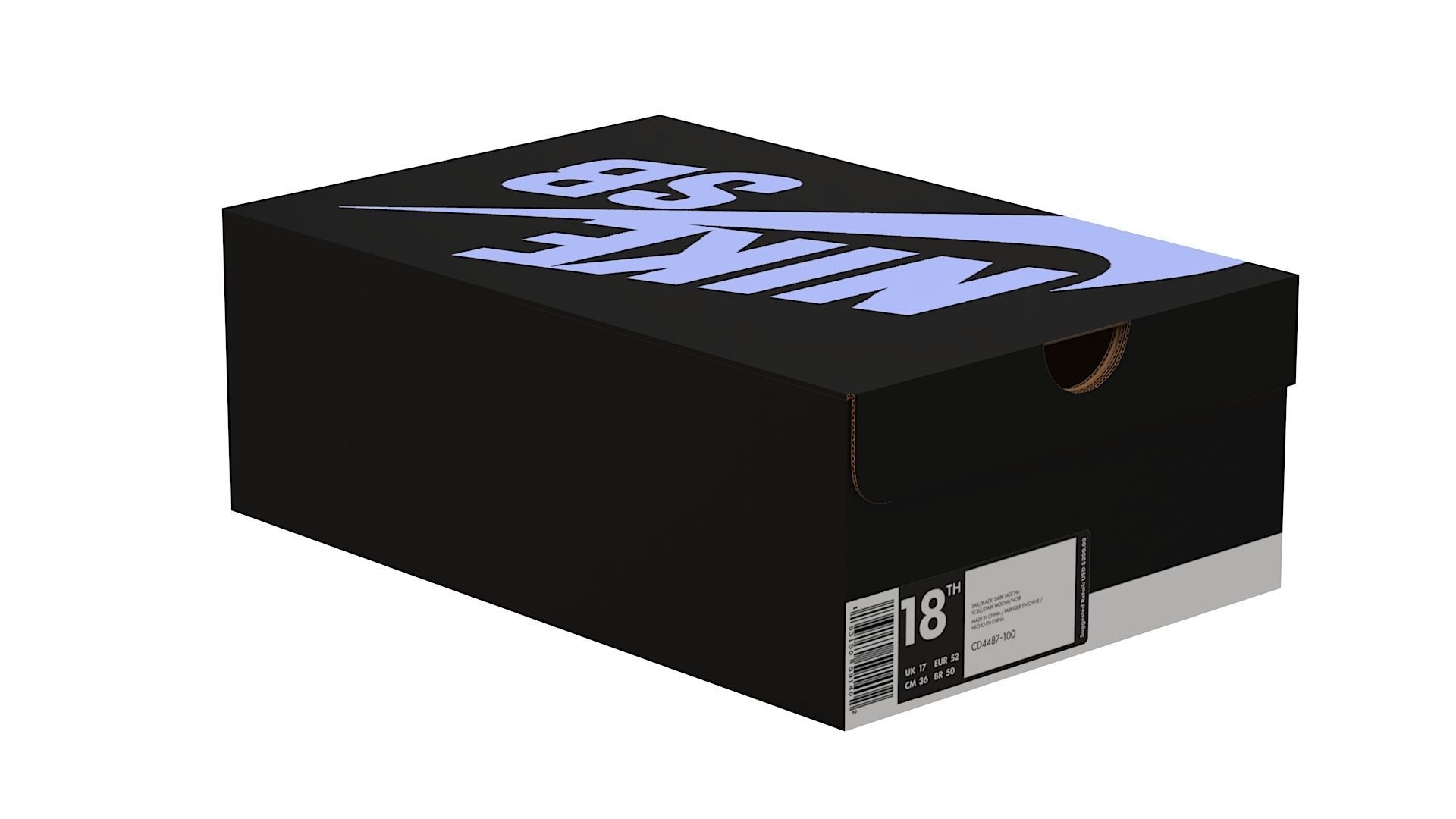 Nike Shoe Box PBR 18 Low-poly 3D model_9