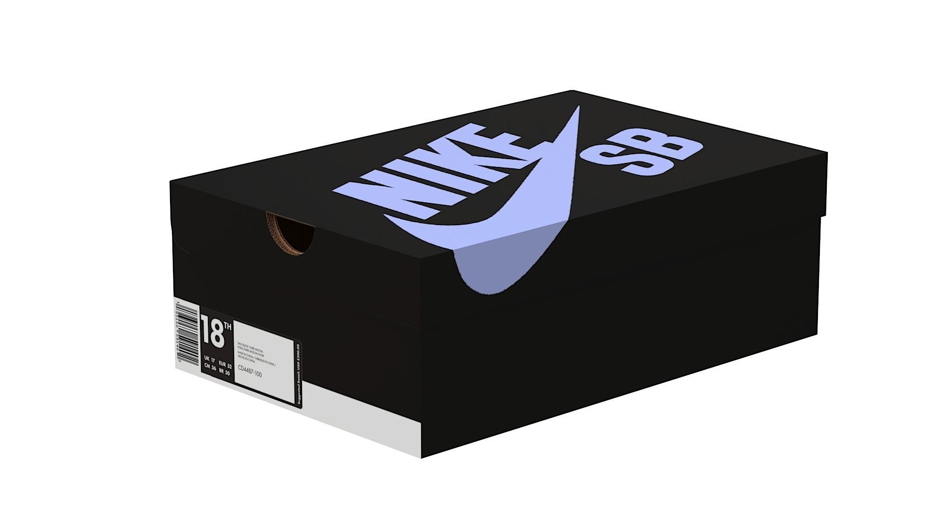 Nike Shoe Box PBR 18 Low-poly 3D model_7