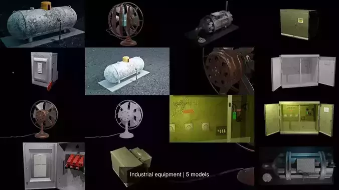 Industrial equipment 3D Model Collection
