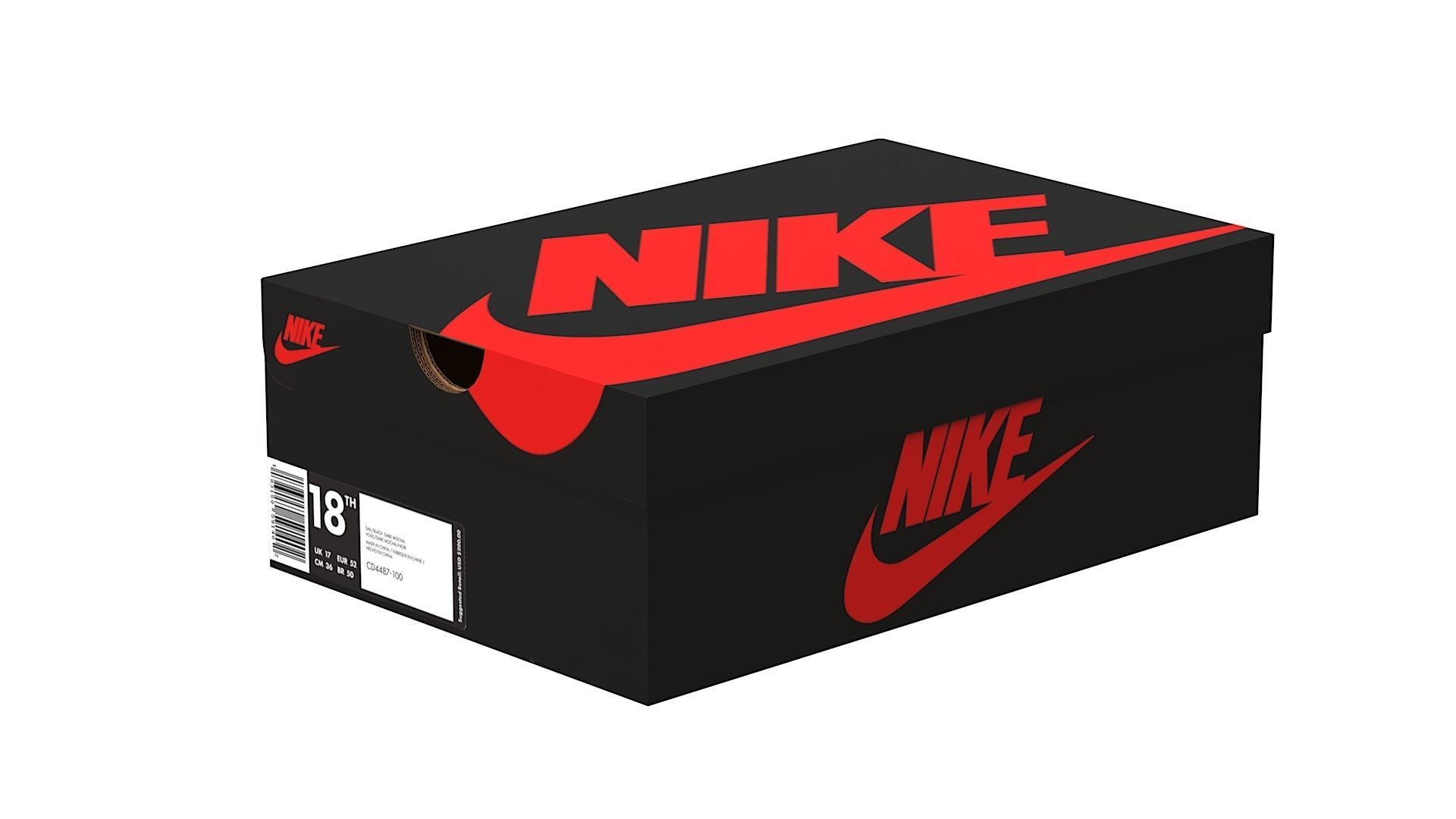 Nike Shoe Box Set PBR 3D Model Collection_11