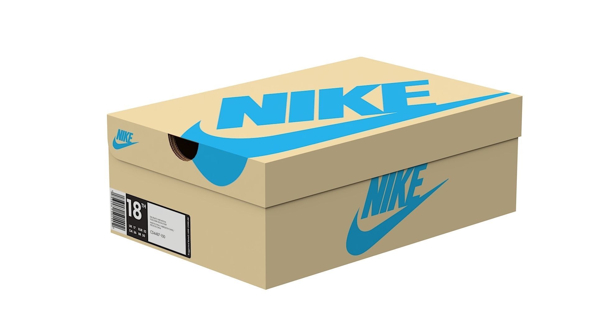 Nike Shoe Box Set PBR 3D Model Collection_15