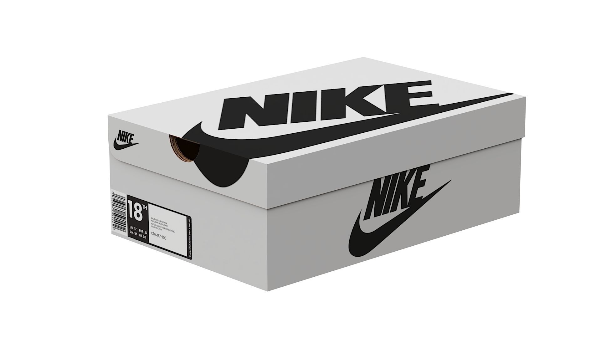 Nike Shoe Box Set PBR 3D Model Collection_13