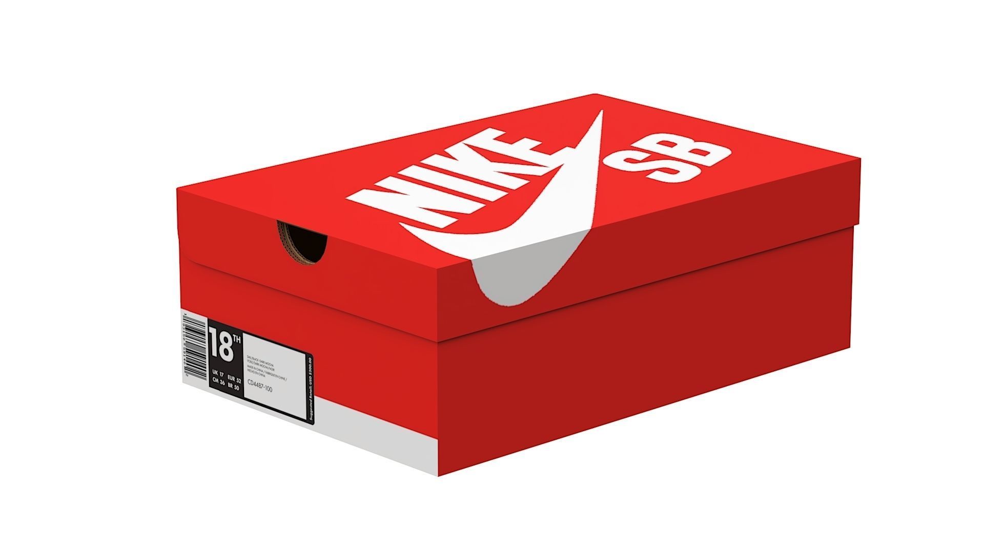 Nike Shoe Box Set PBR 01 3D Model Collection_12