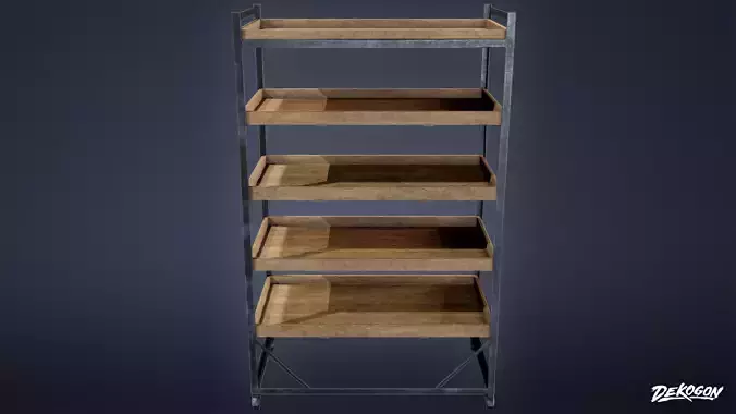 ATTIC - Shelf 01 - LOW POLY