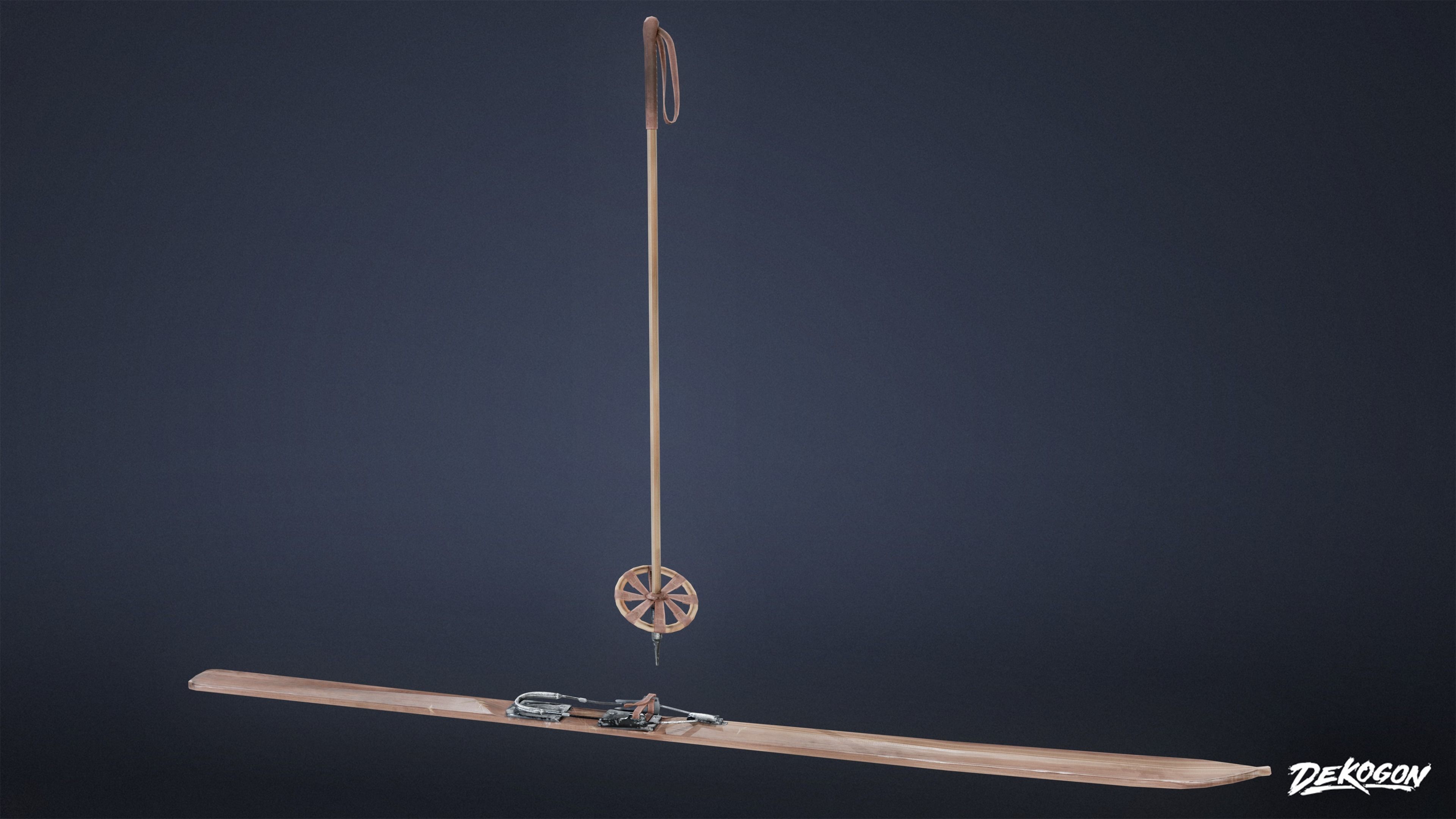 ATTIC - Ski Set 01 - LOW POLY Low-poly 3D model_1