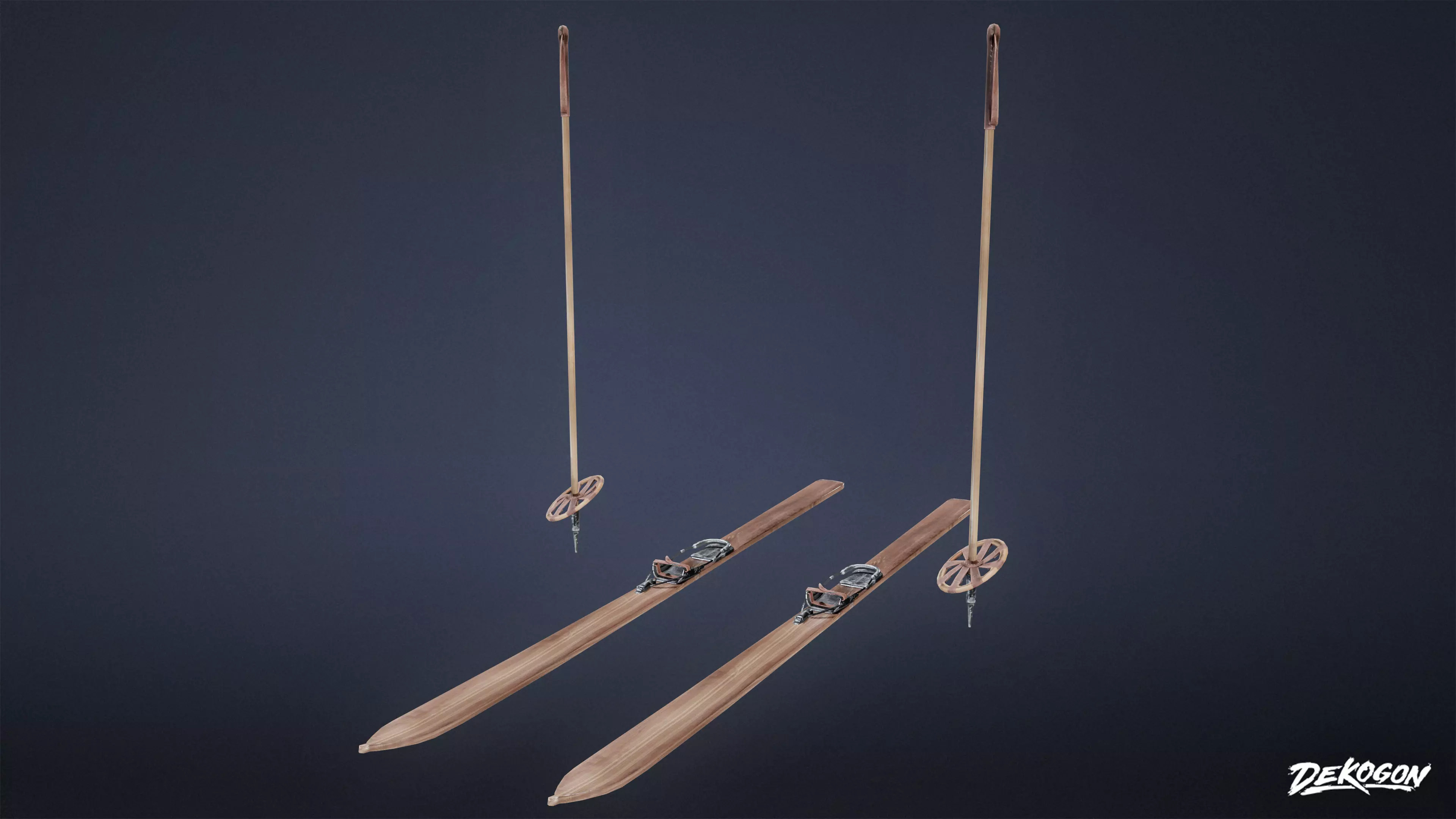 ATTIC - Ski Set 01 - LOW POLY Low-poly 3D model_0