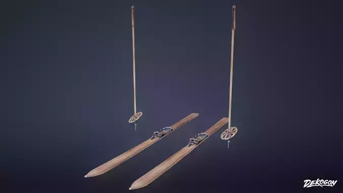 ATTIC - Ski Set 01 - LOW POLY