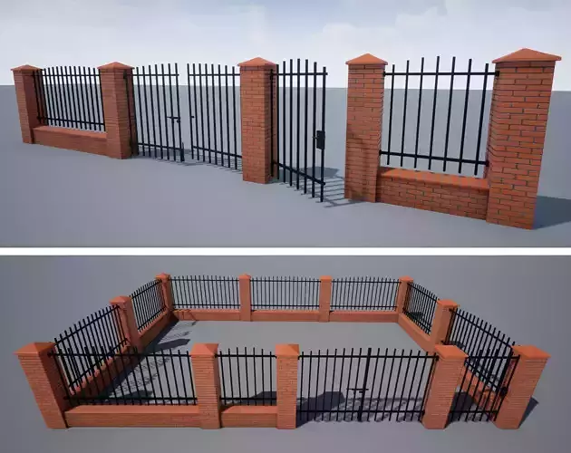 Fence - Brick - Modular