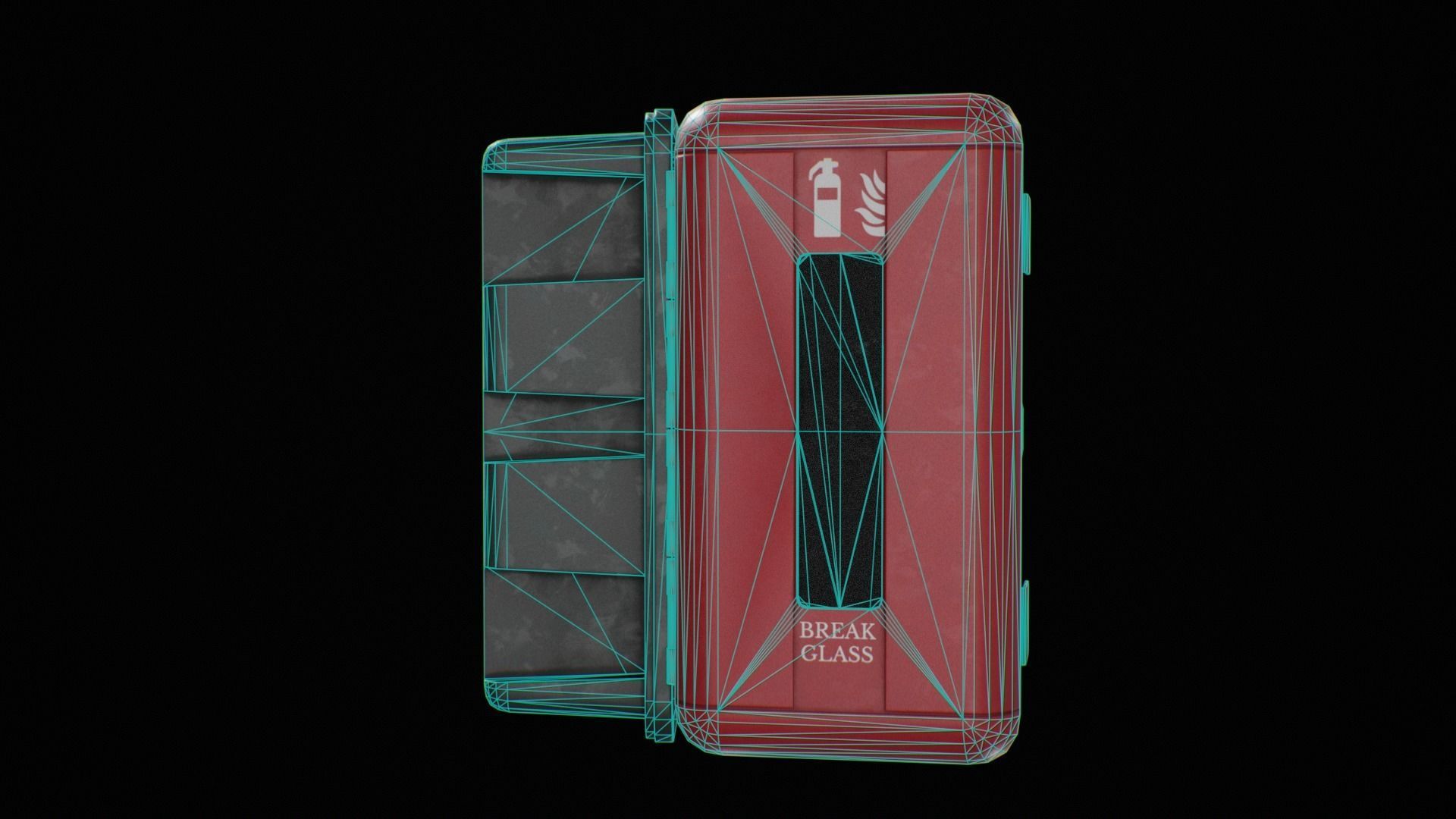 Fire Extinguisher low poly game ready Low-poly 3D model_19