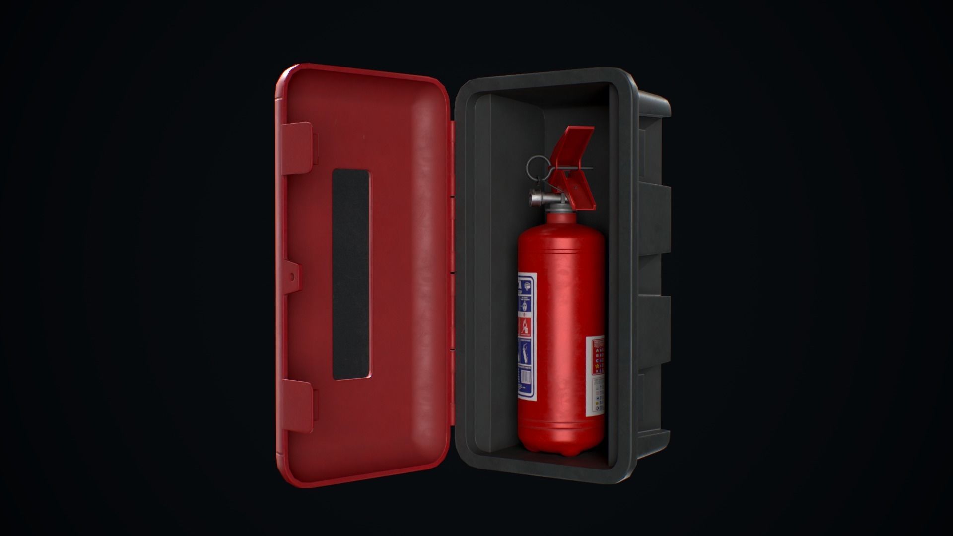 Fire Extinguisher low poly game ready Low-poly 3D model_1