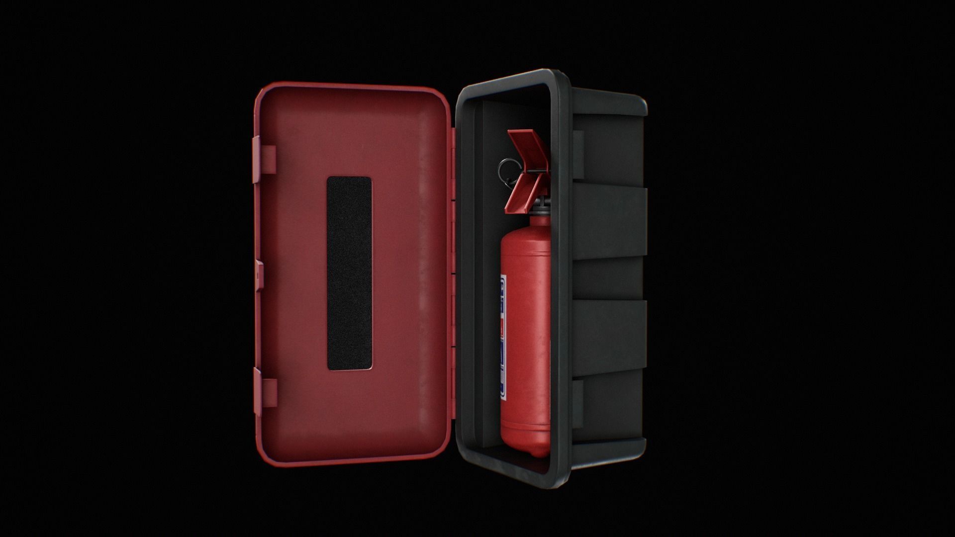 Fire Extinguisher low poly game ready Low-poly 3D model_10