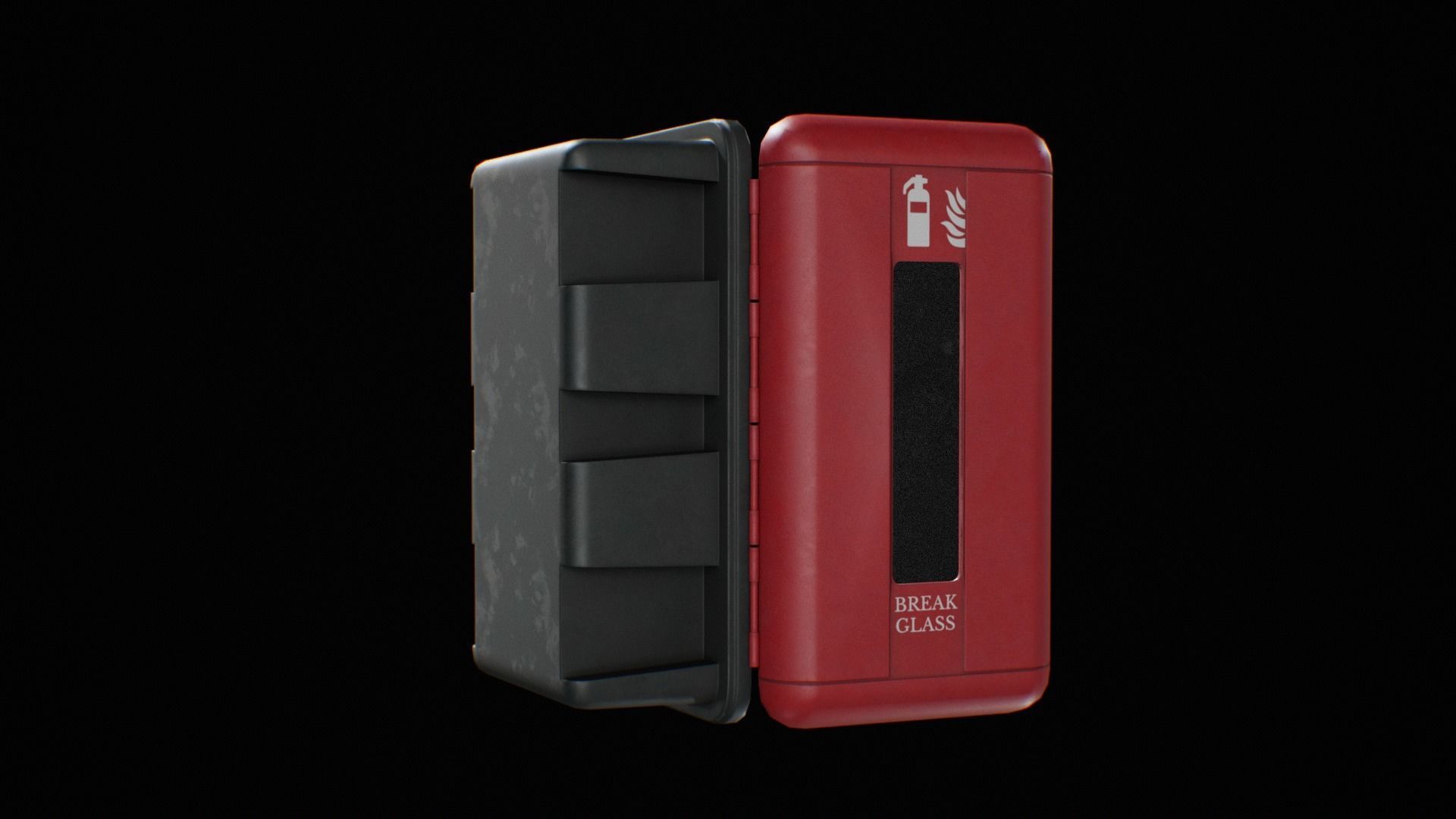 Fire Extinguisher low poly game ready Low-poly 3D model_6