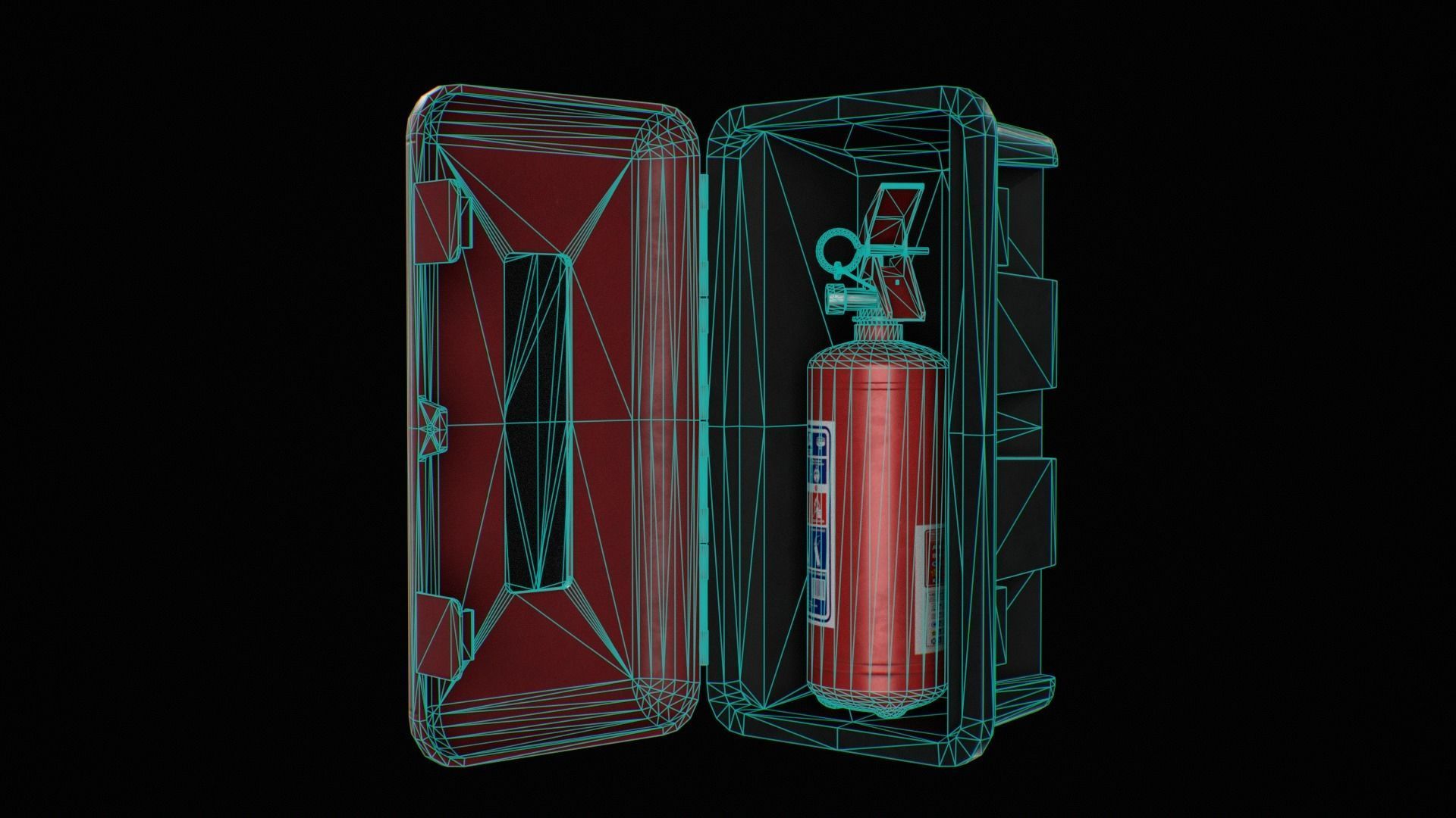 Fire Extinguisher low poly game ready Low-poly 3D model_18