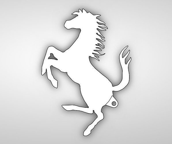 FERRARI Horse Key chain Free 3D print model