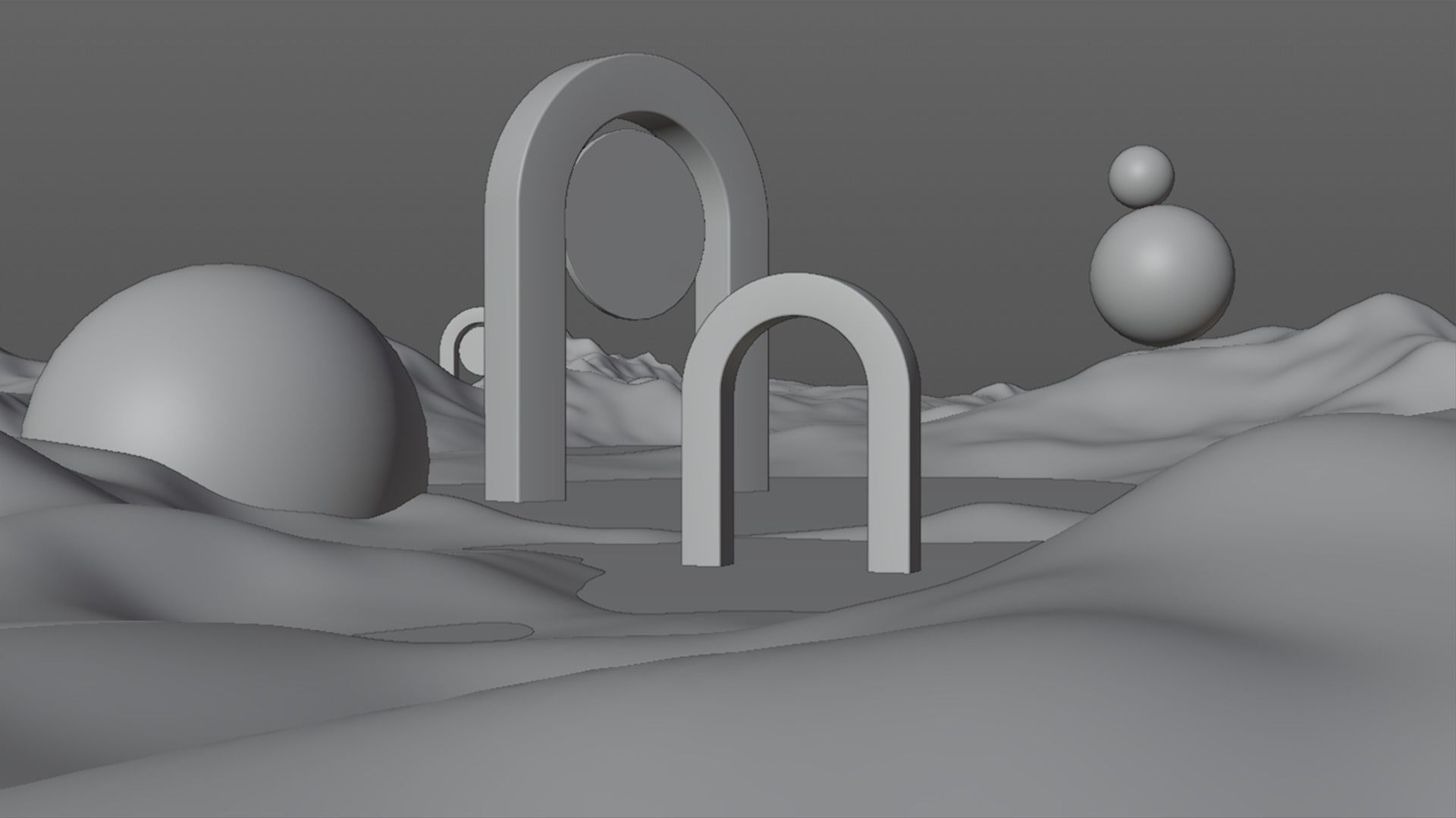 Surreal Landscape Design 3D model_12