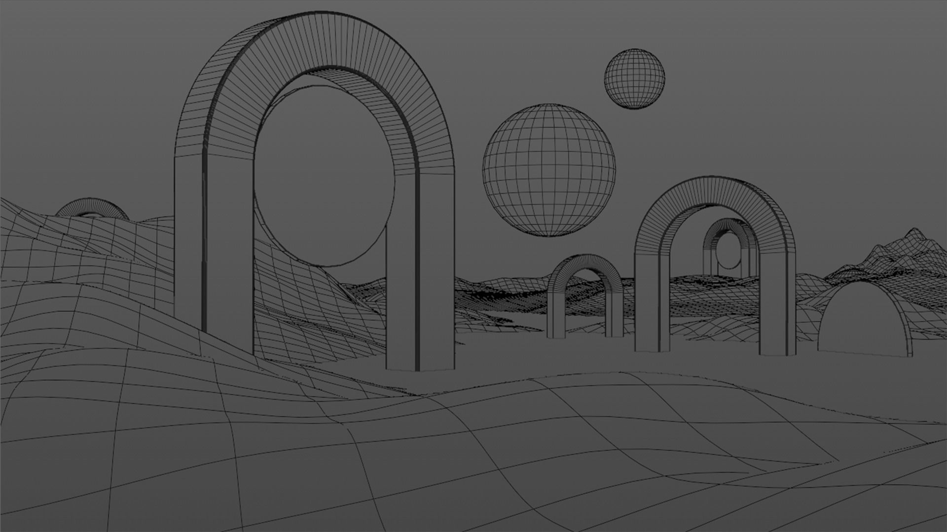 Surreal Landscape Design 3D model_17