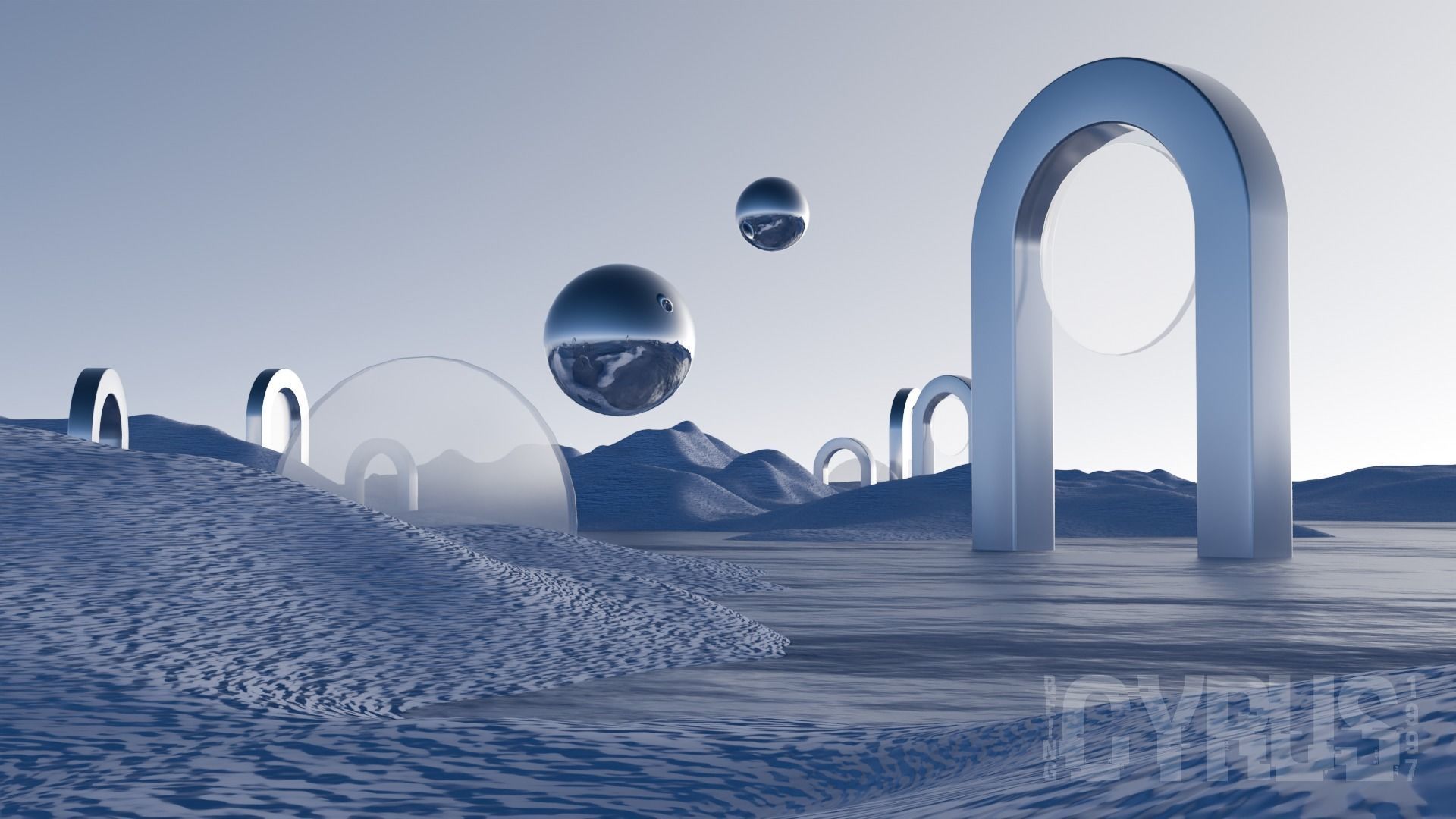 Surreal Landscape Design 3D model_8