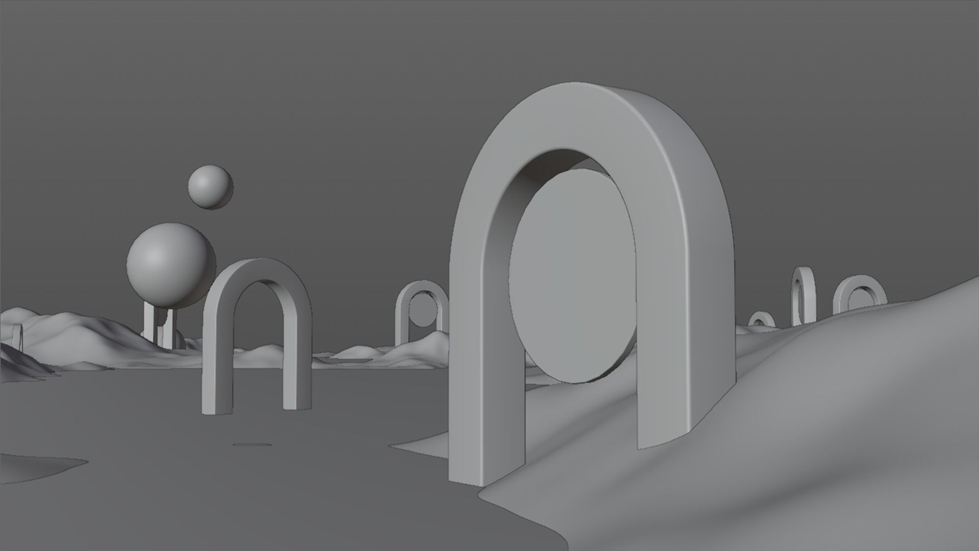 Surreal Landscape Design 3D model_11