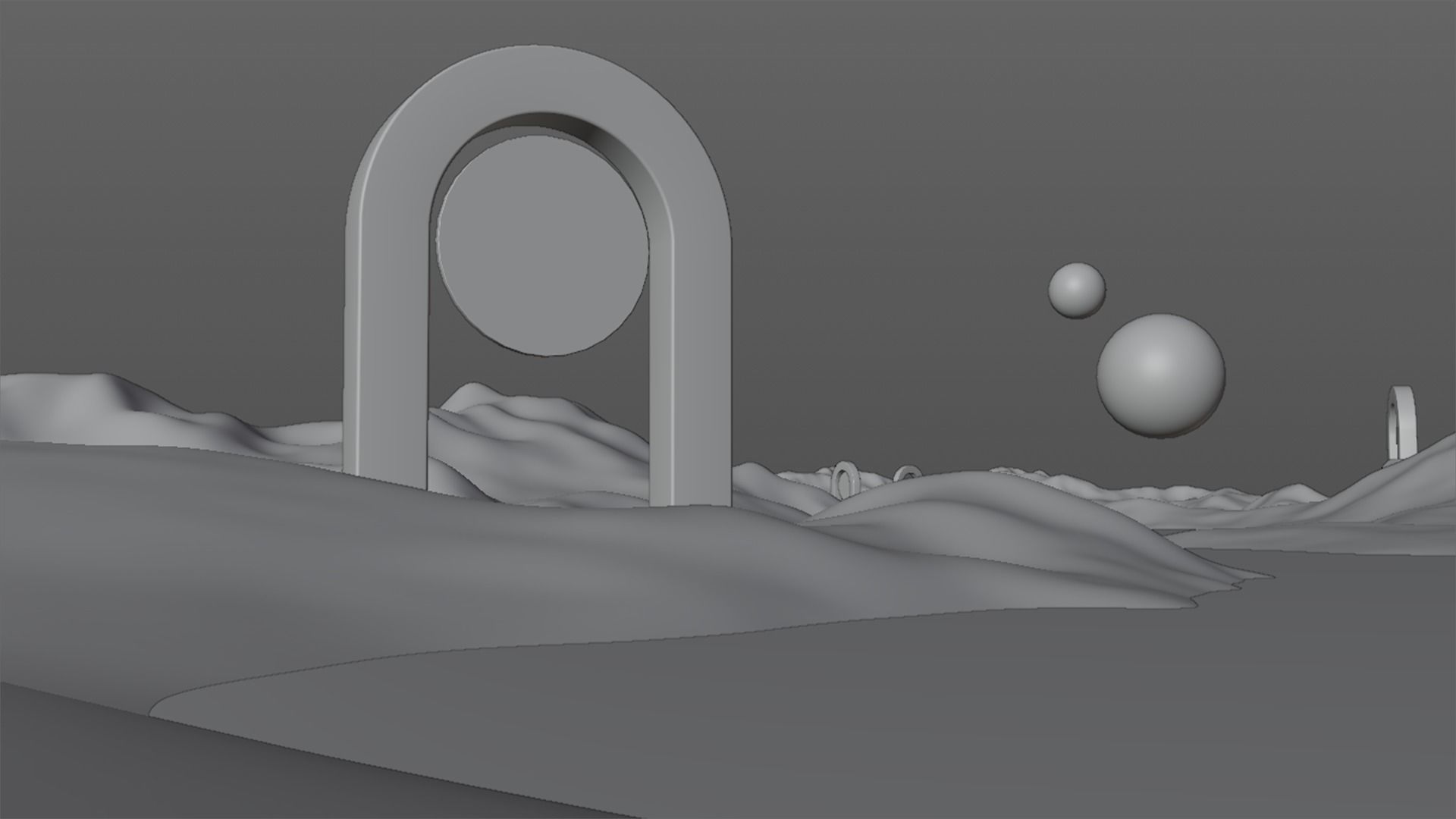 Surreal Landscape Design 3D model_14