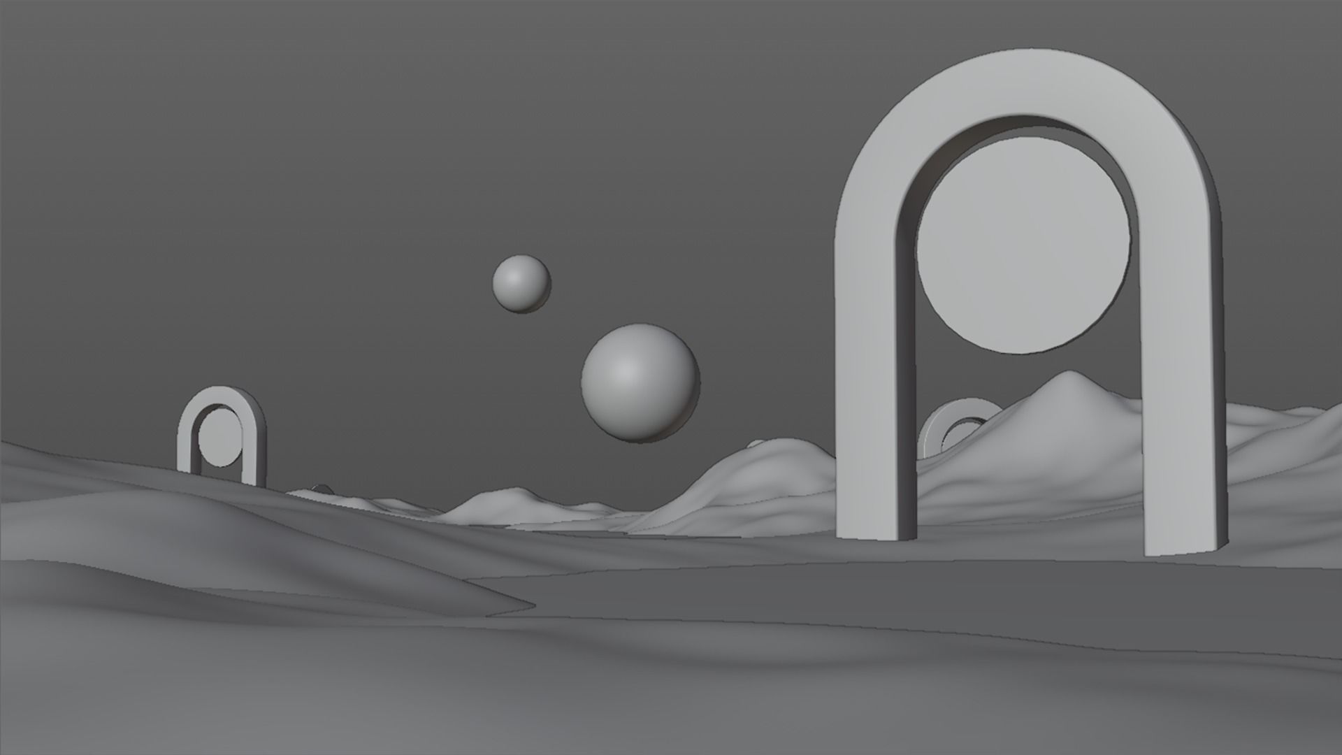 Surreal Landscape Design 3D model_15