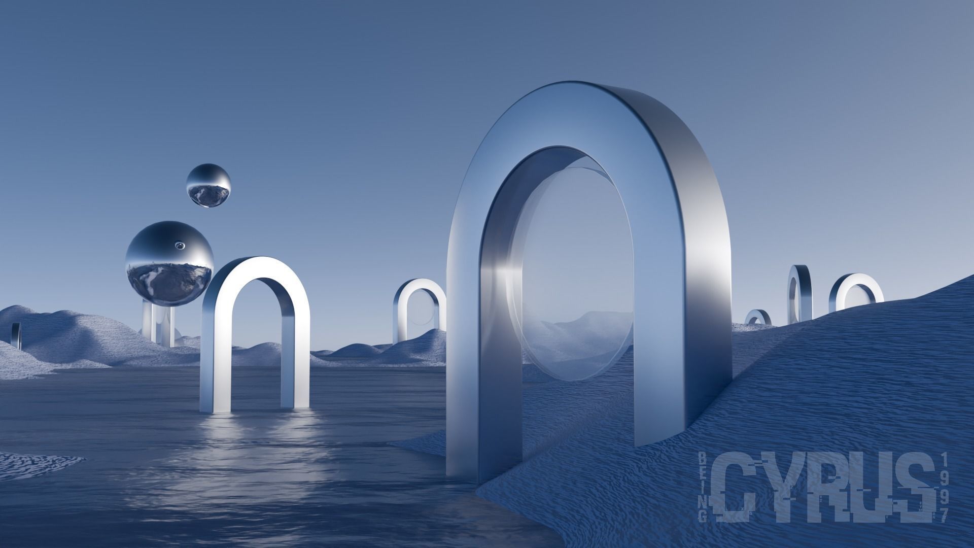Surreal Landscape Design 3D model_3