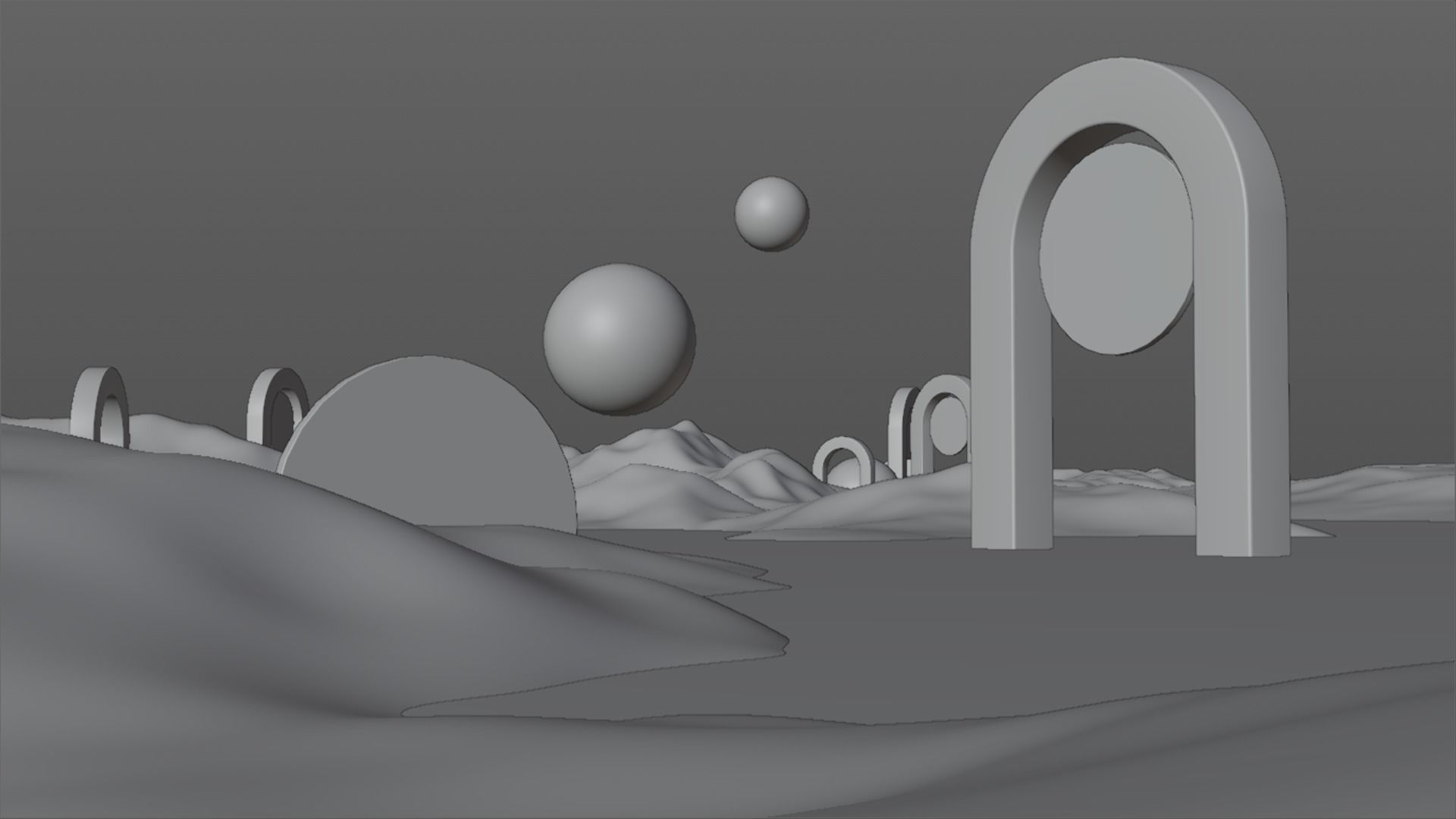 Surreal Landscape Design 3D model_16