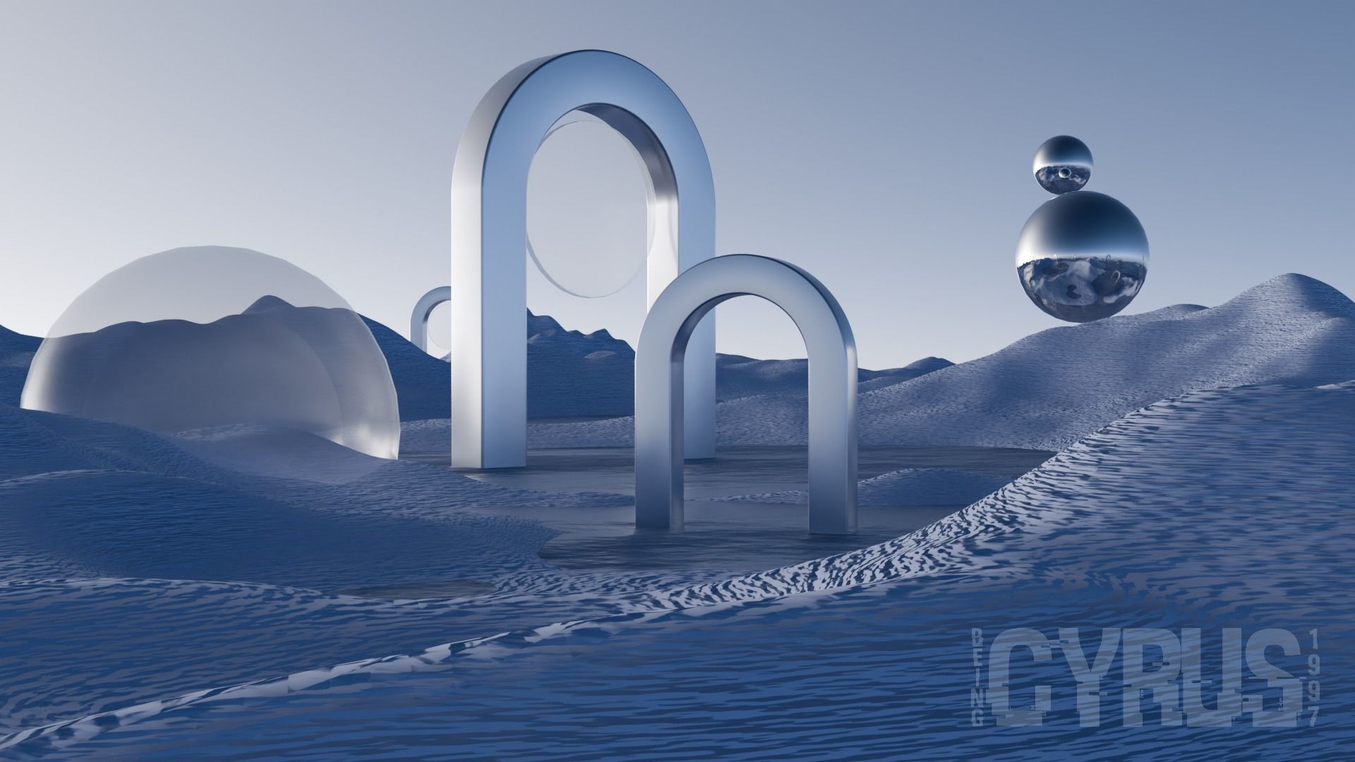 Surreal Landscape Design 3D model_4