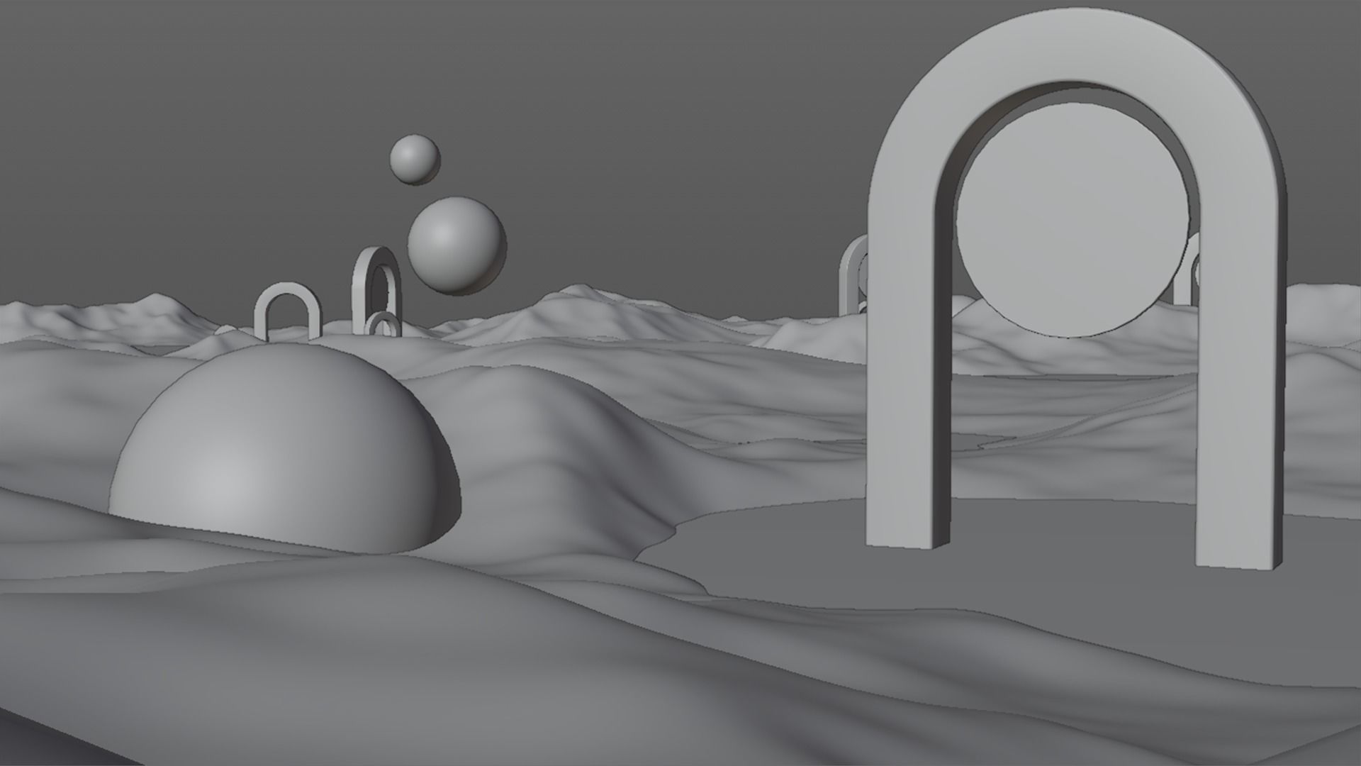 Surreal Landscape Design 3D model_13