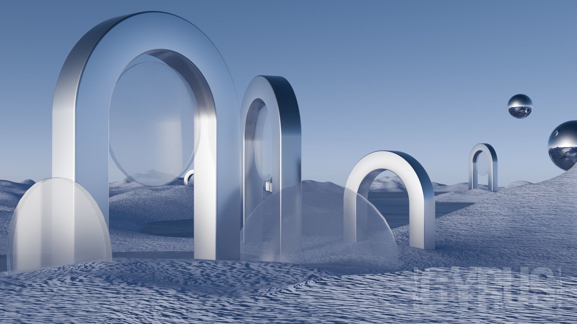 Surreal Landscape Design 3D model_2