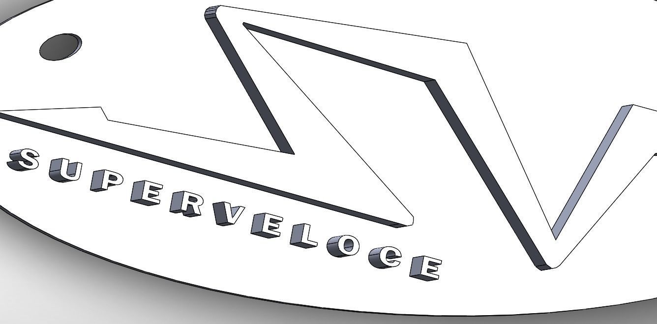 Lamborghini SV Superveloce keychain 3D print model_2