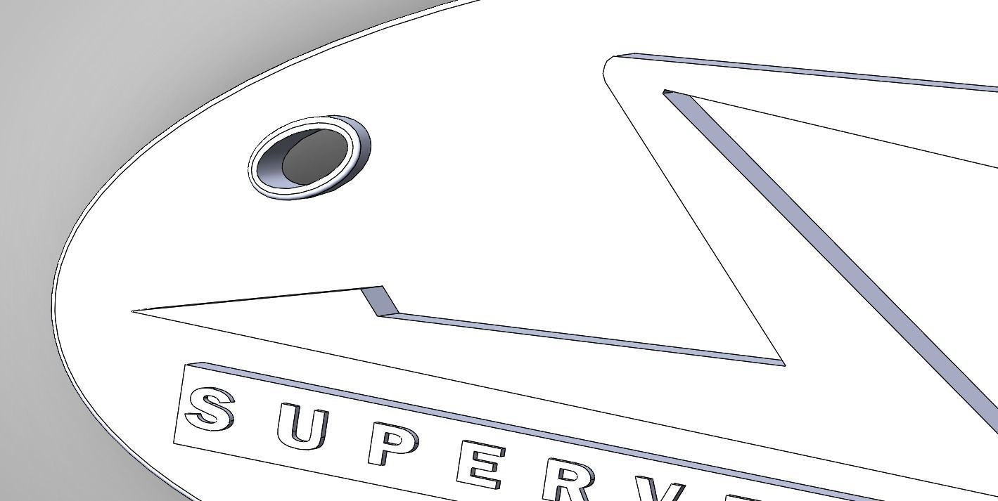 Lamborghini SV Superveloce keychain 3D print model_5