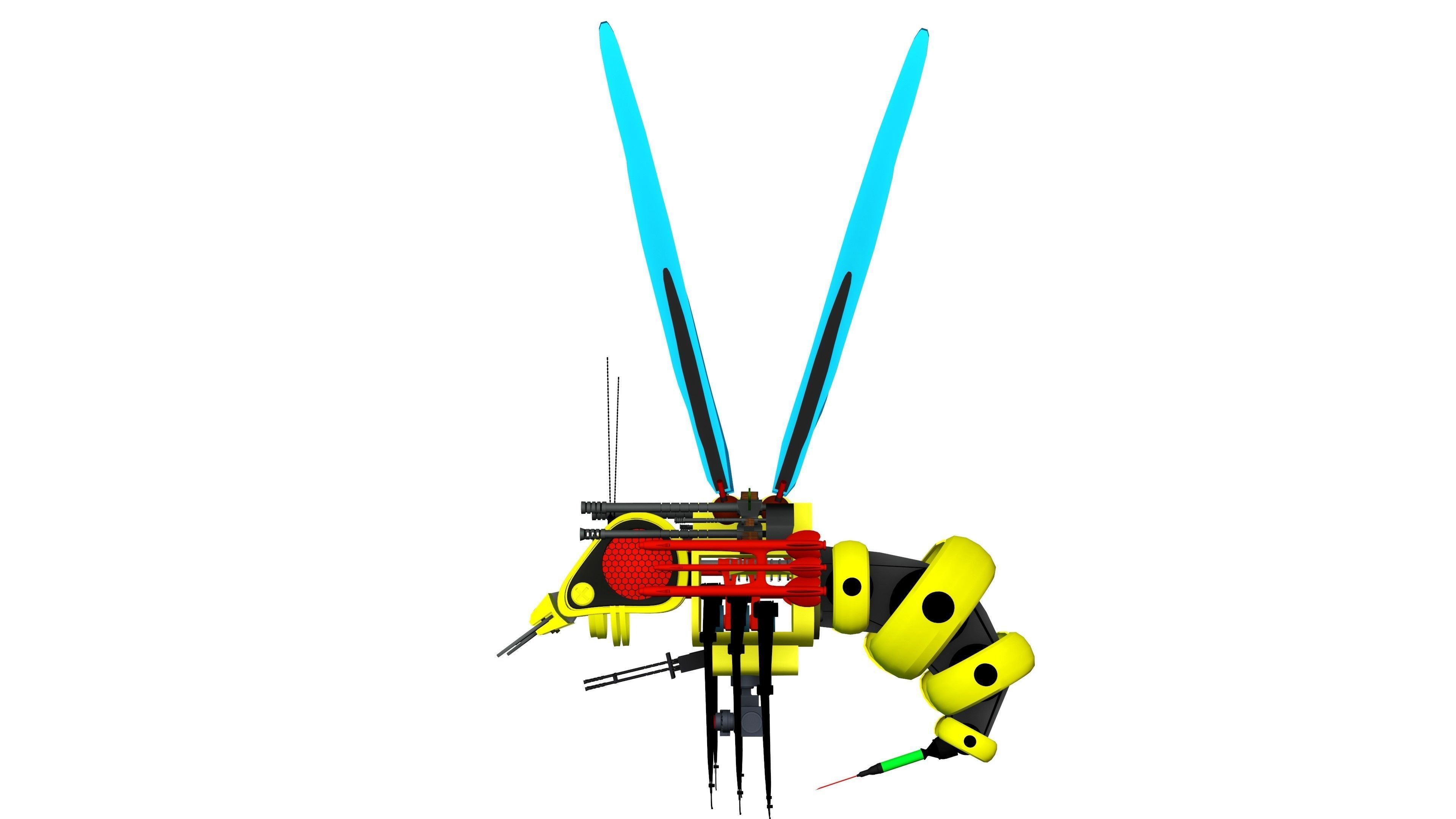 Super Warrior Bee Robot  3D model_3