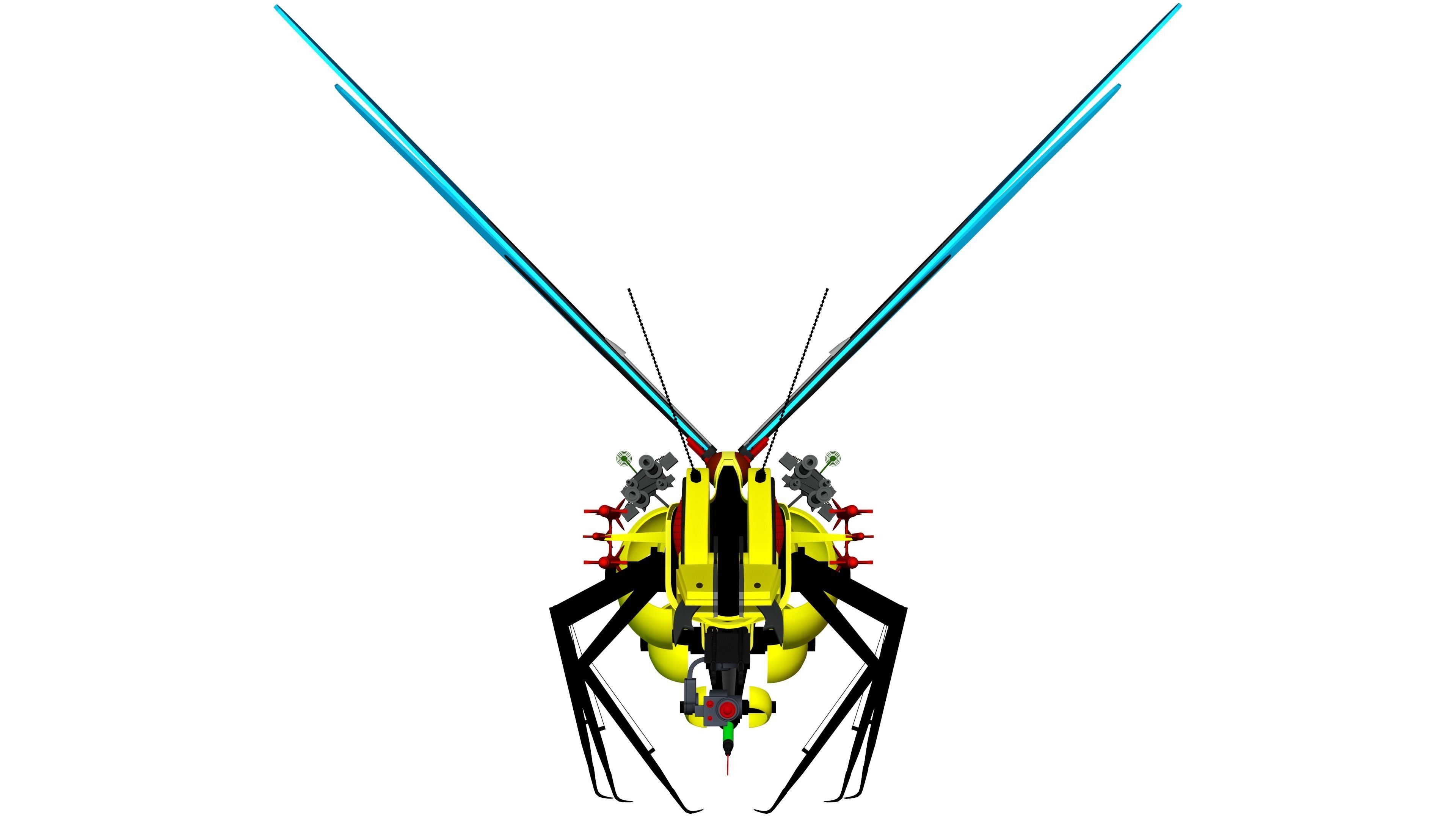 Super Warrior Bee Robot  3D model_1