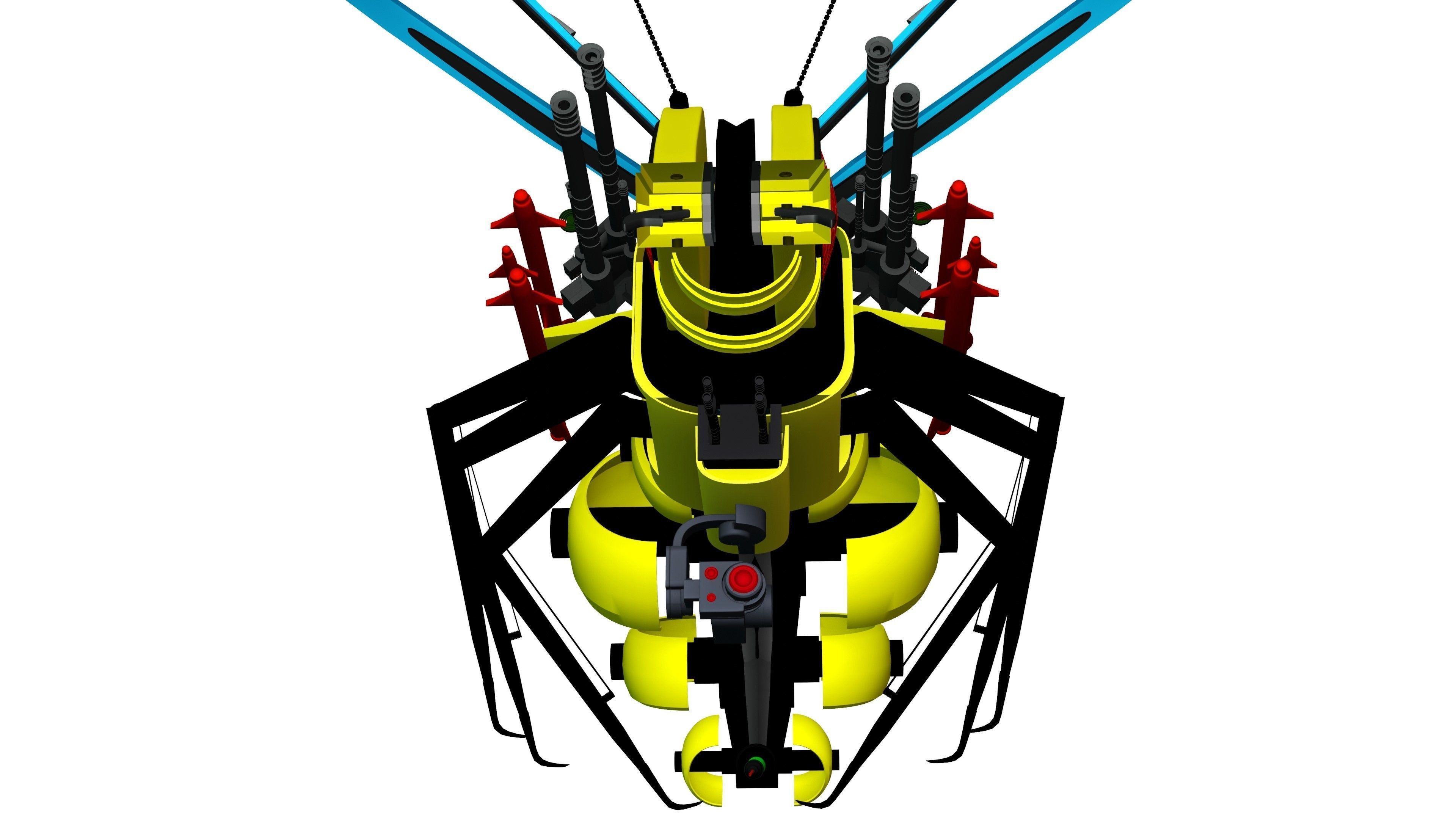 Super Warrior Bee Robot  3D model_4
