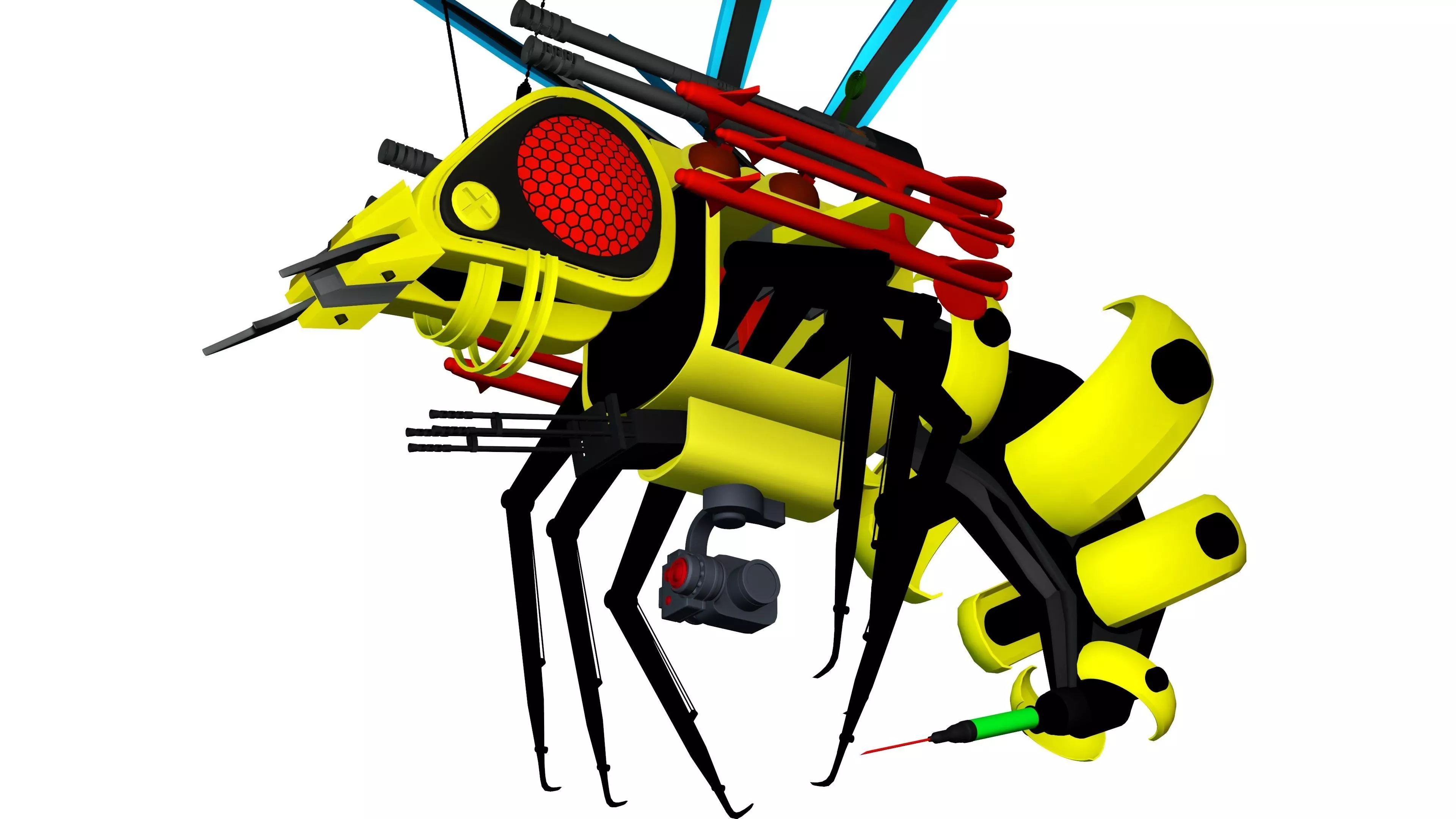 Super Warrior Bee Robot  3D model_0