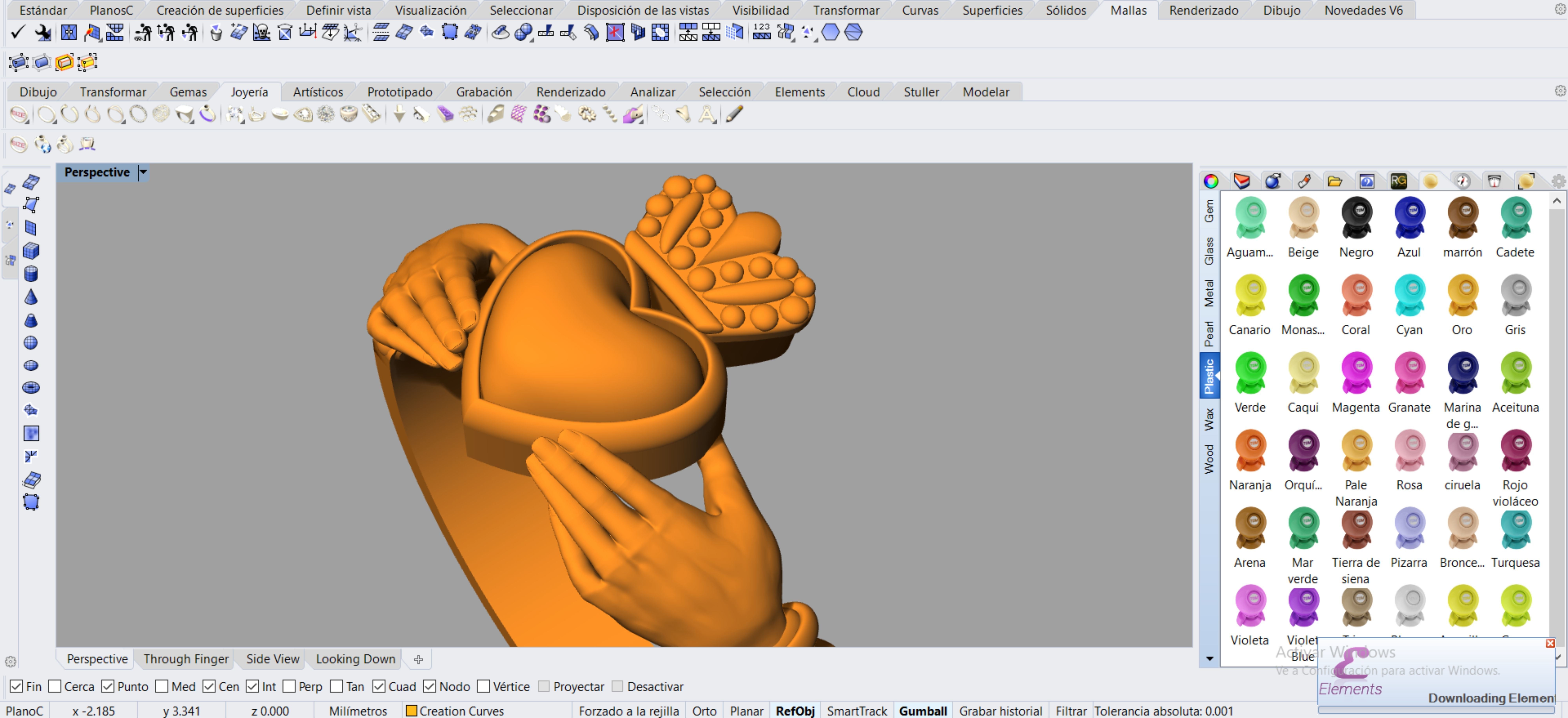 Claddagh ring detailed 3D model_3