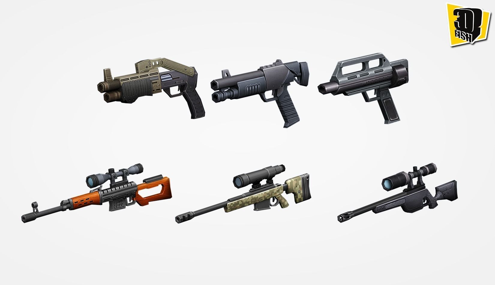 weapon pack vol04  Low-poly 3D model_2