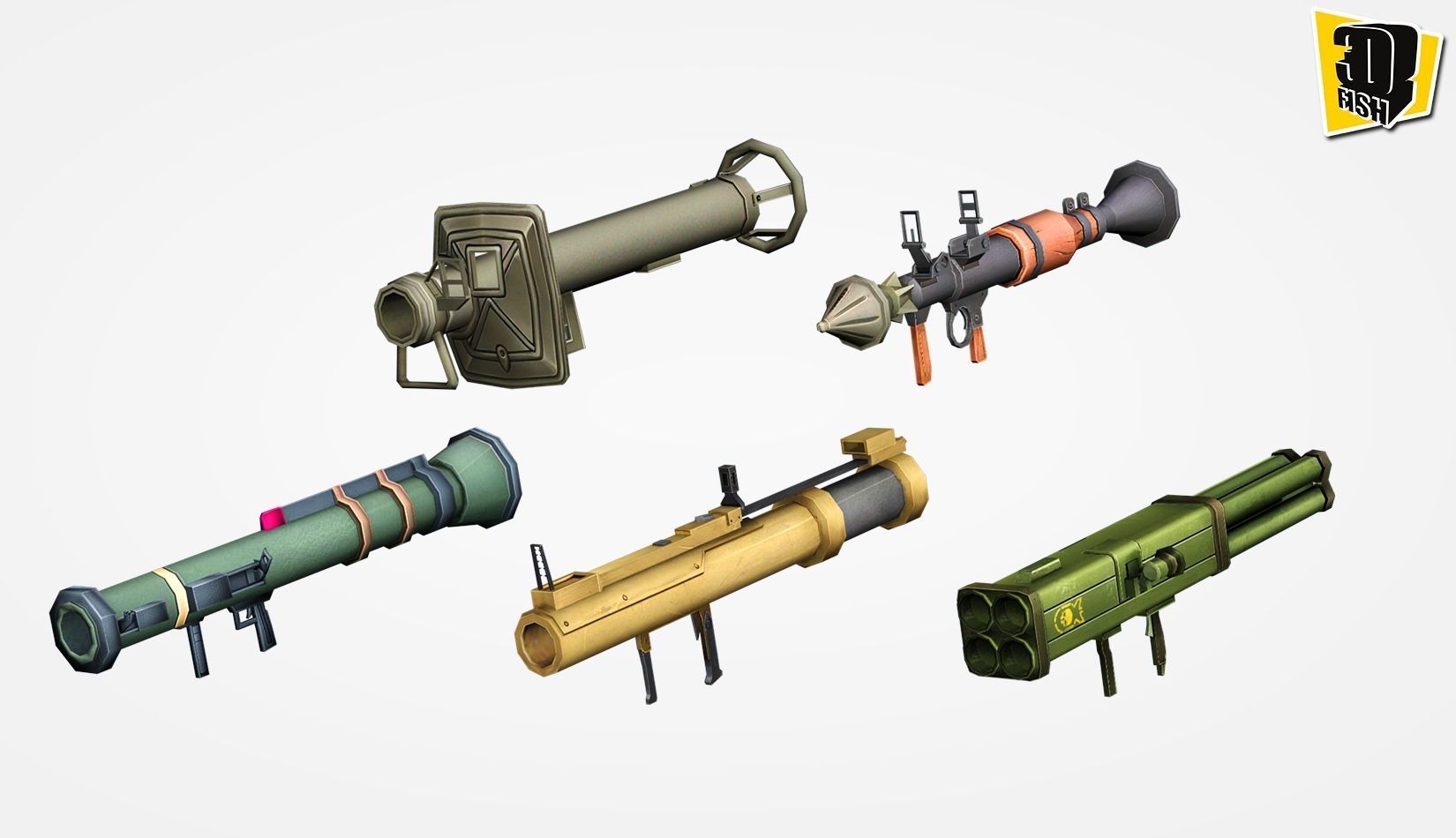 weapon pack vol04  Low-poly 3D model_7