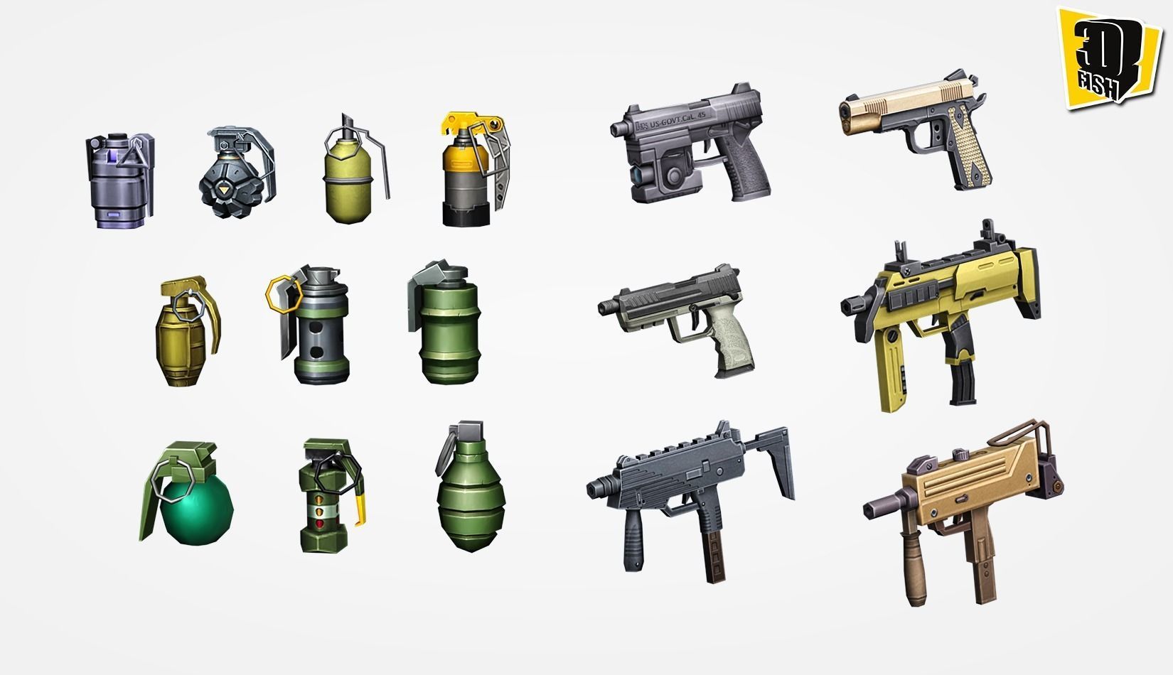 weapon pack vol04  Low-poly 3D model_5