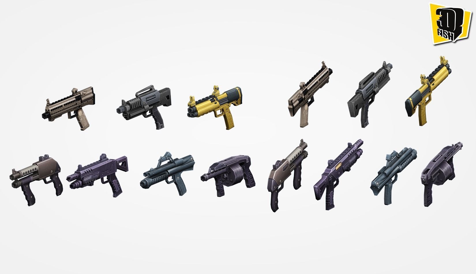 weapon pack vol04  Low-poly 3D model_9