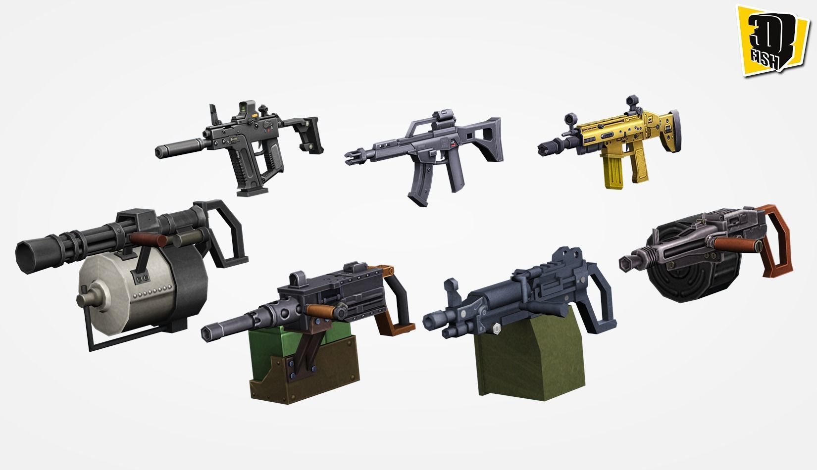 weapon pack vol04  Low-poly 3D model_6