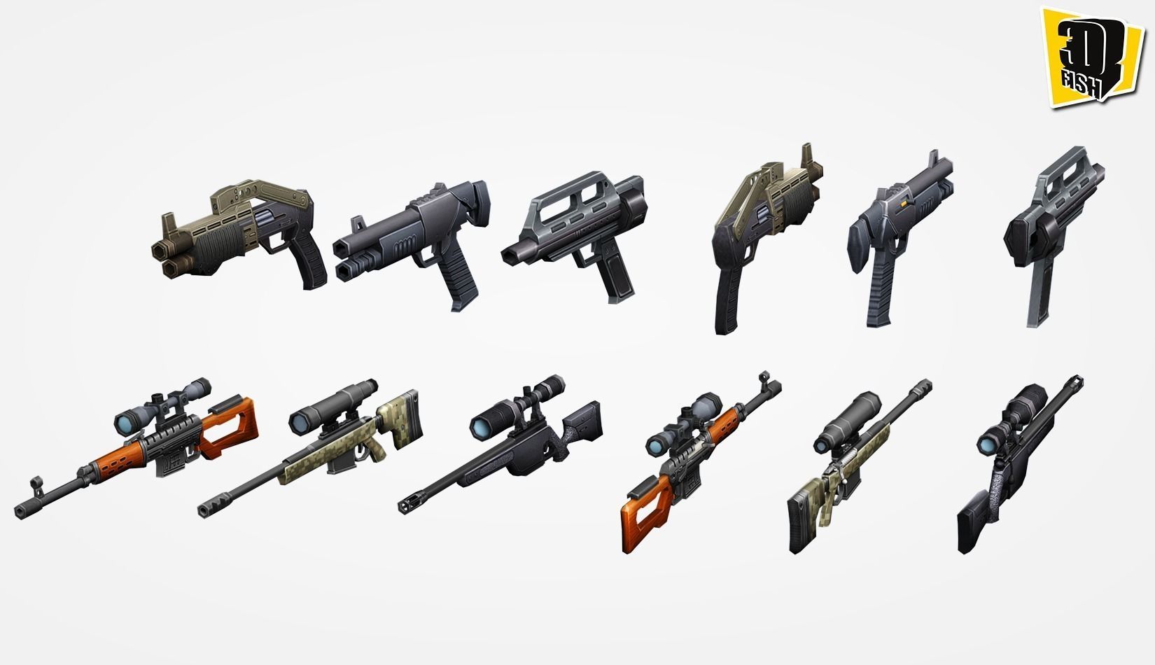 weapon pack vol04  Low-poly 3D model_8