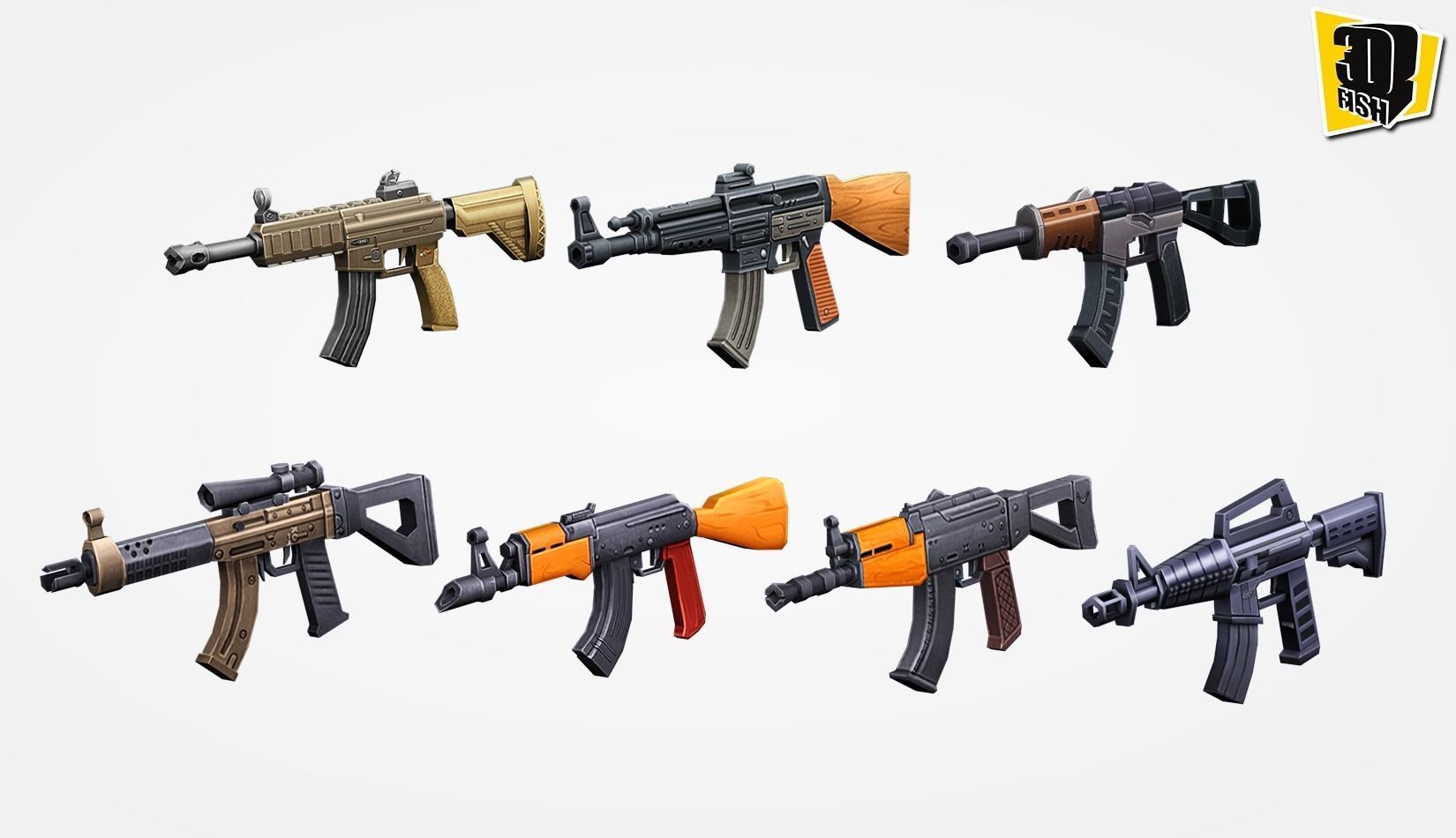 weapon pack vol04  Low-poly 3D model_4