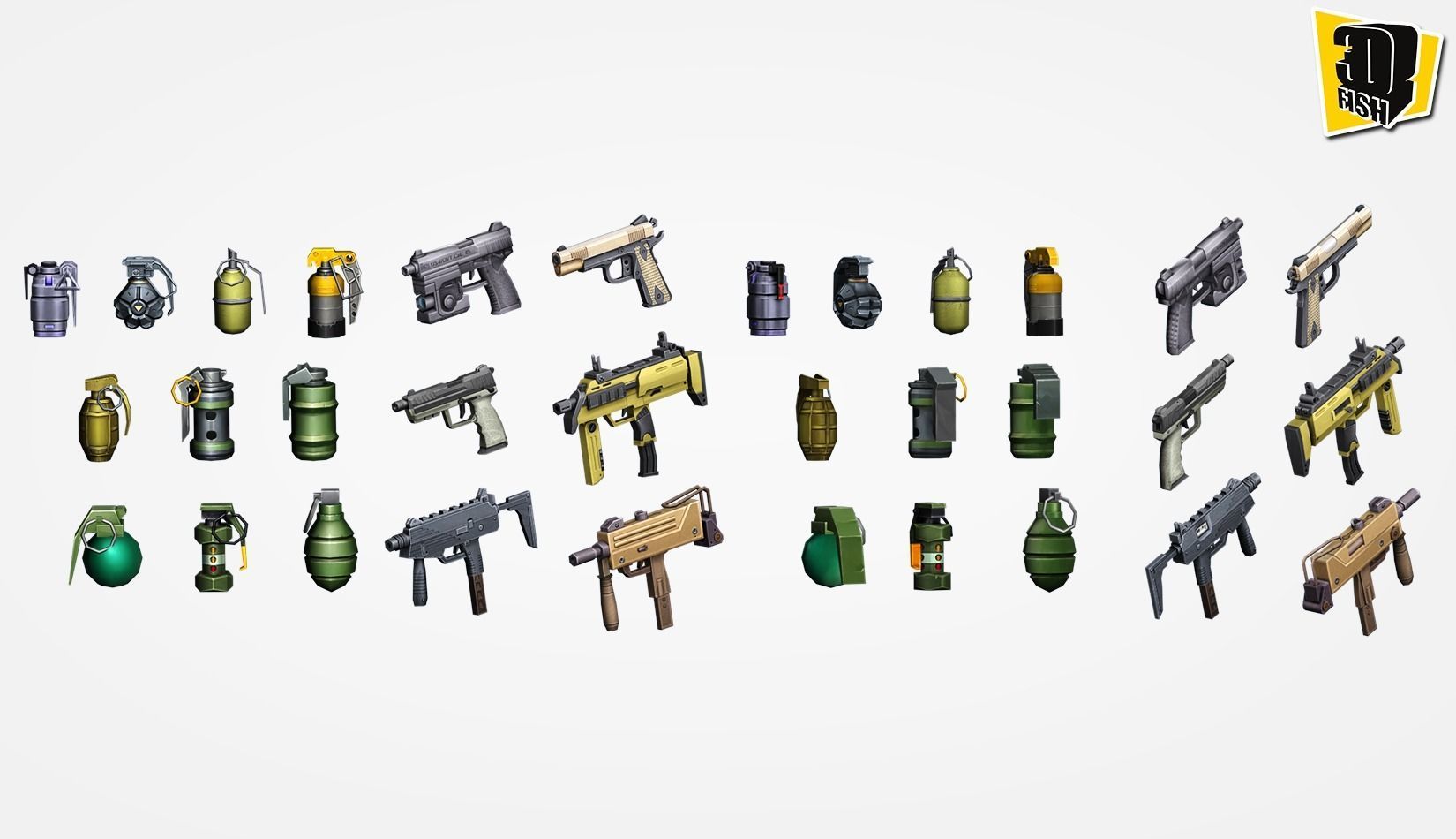 weapon pack vol04  Low-poly 3D model_11