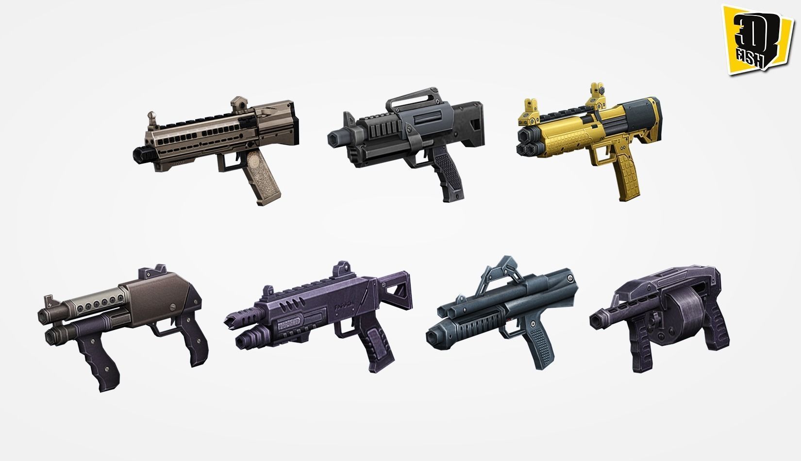 weapon pack vol04  Low-poly 3D model_3