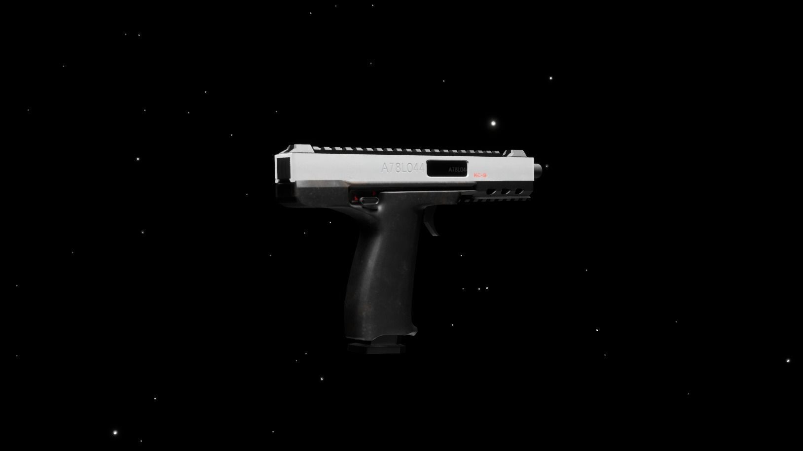 Sci-Fi Machine Pistol - Game Ready - Rigged Low-poly 3D model_4