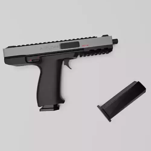 Sci-Fi Machine Pistol - Game Ready - Rigged