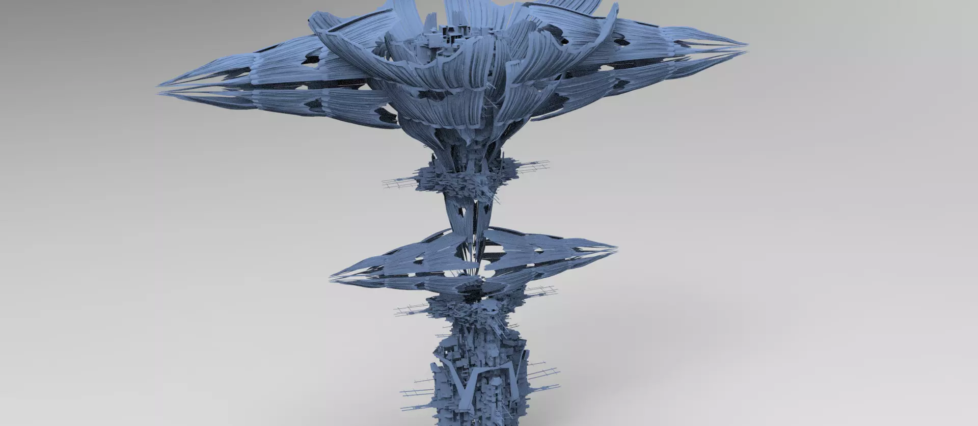 Aster Flower array 3  3D model_0