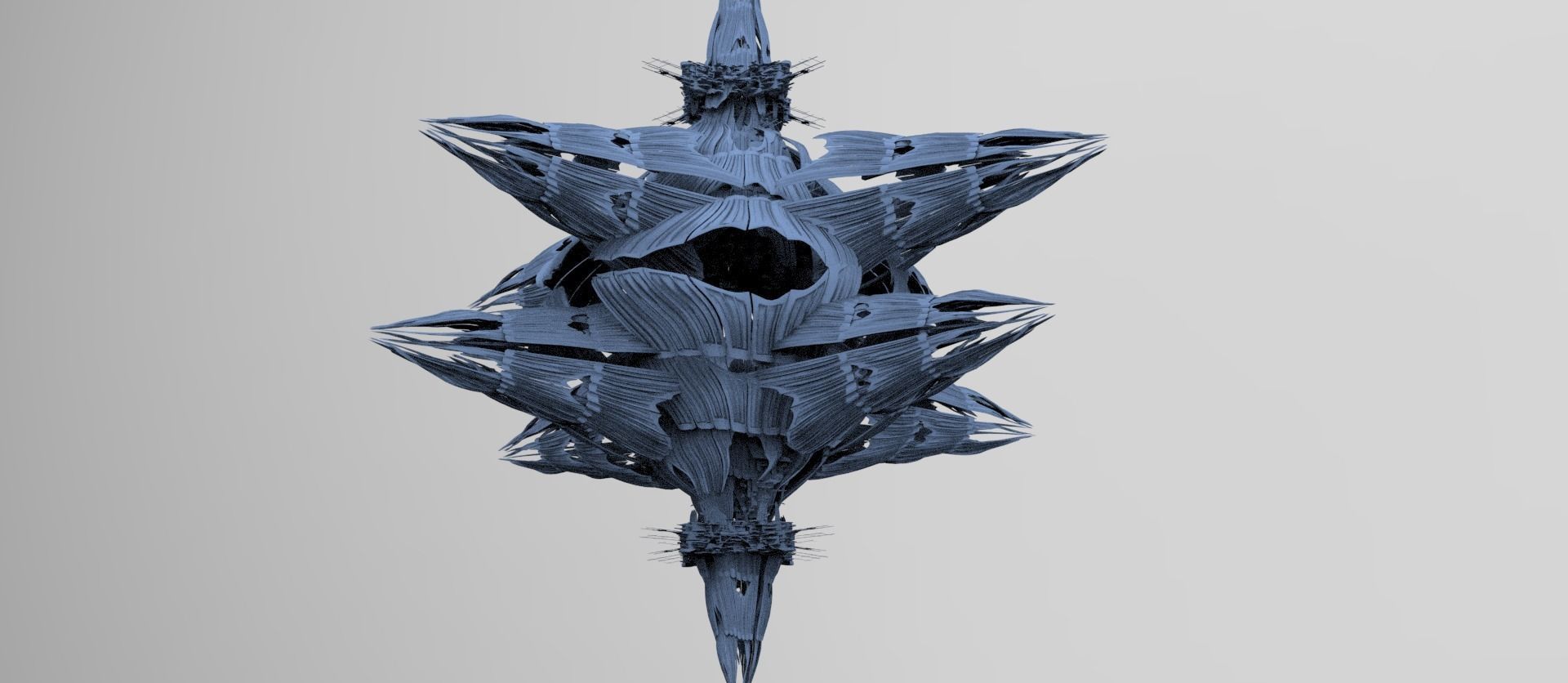 Spaceship Cloud Science ship  Low-poly 3D model_1