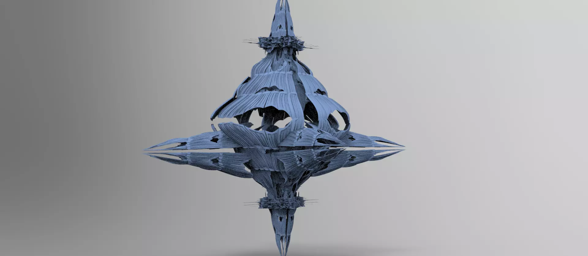 Aster Flower alien Diamond Tower  Low-poly 3D model_0